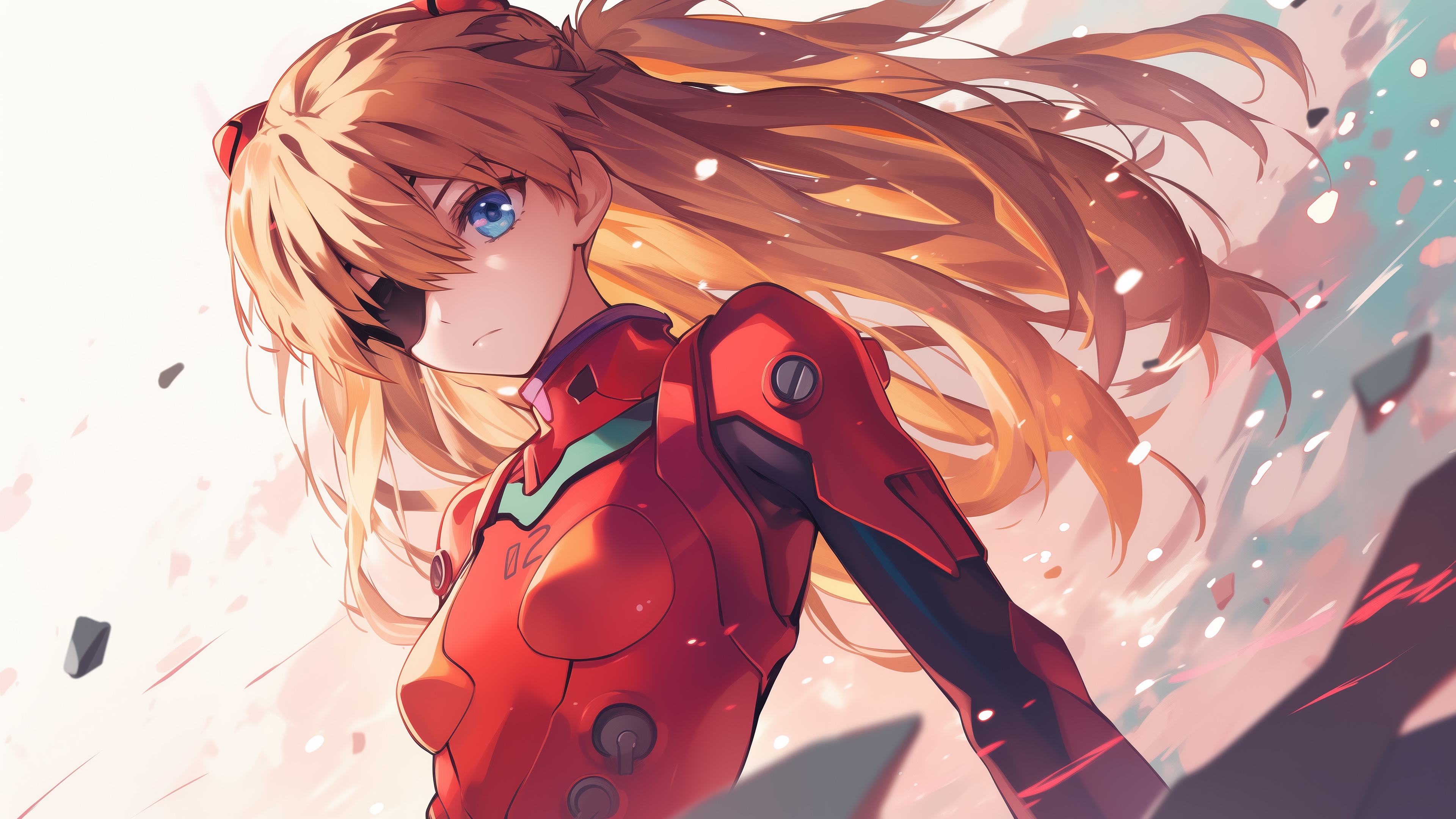 Asuka Langley Soryu in Neon Genesis Evangelion 4K HD Wallpaper