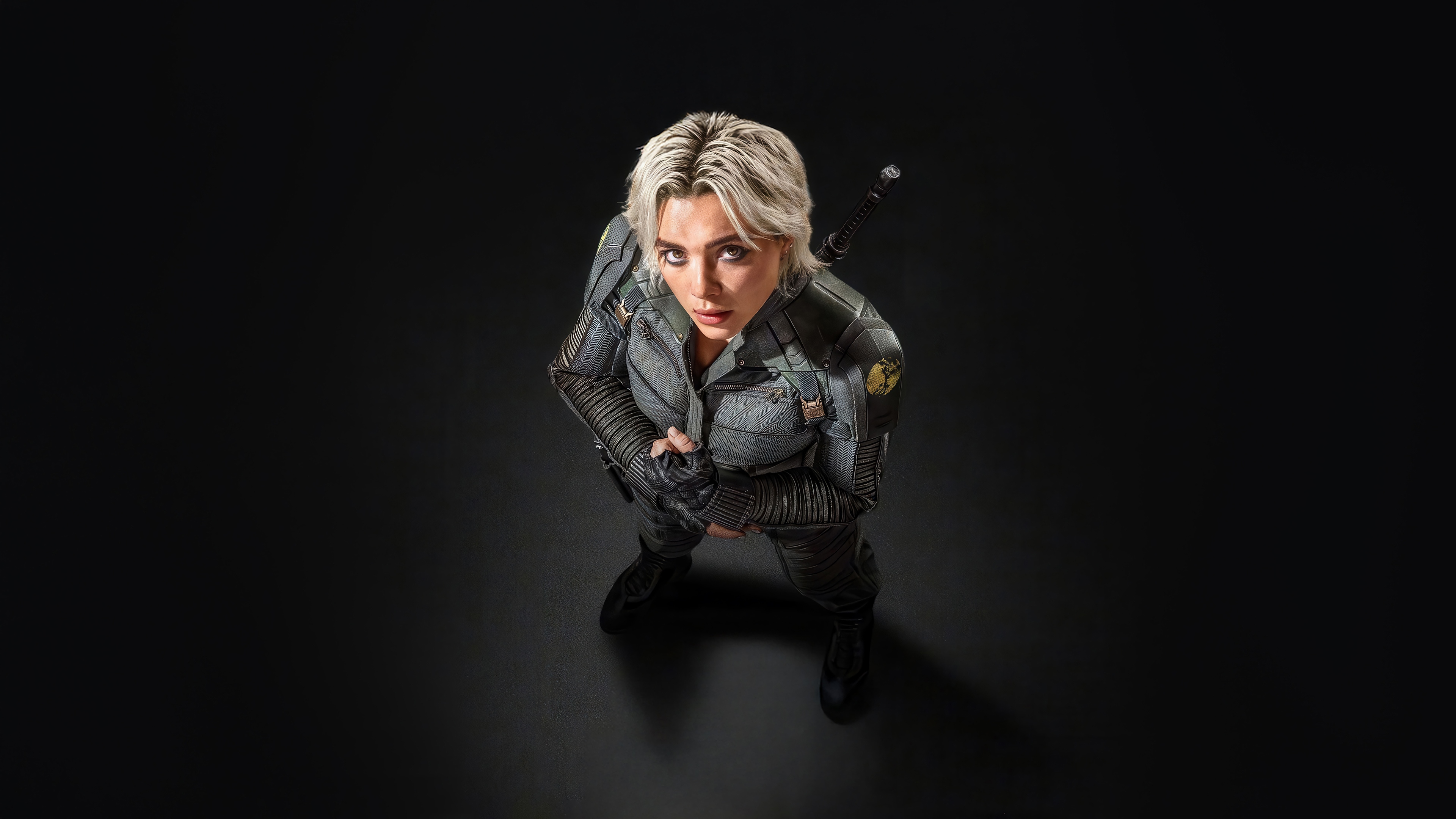 Yelena Belova in Black Widow Costume 4K HD Wallpaper