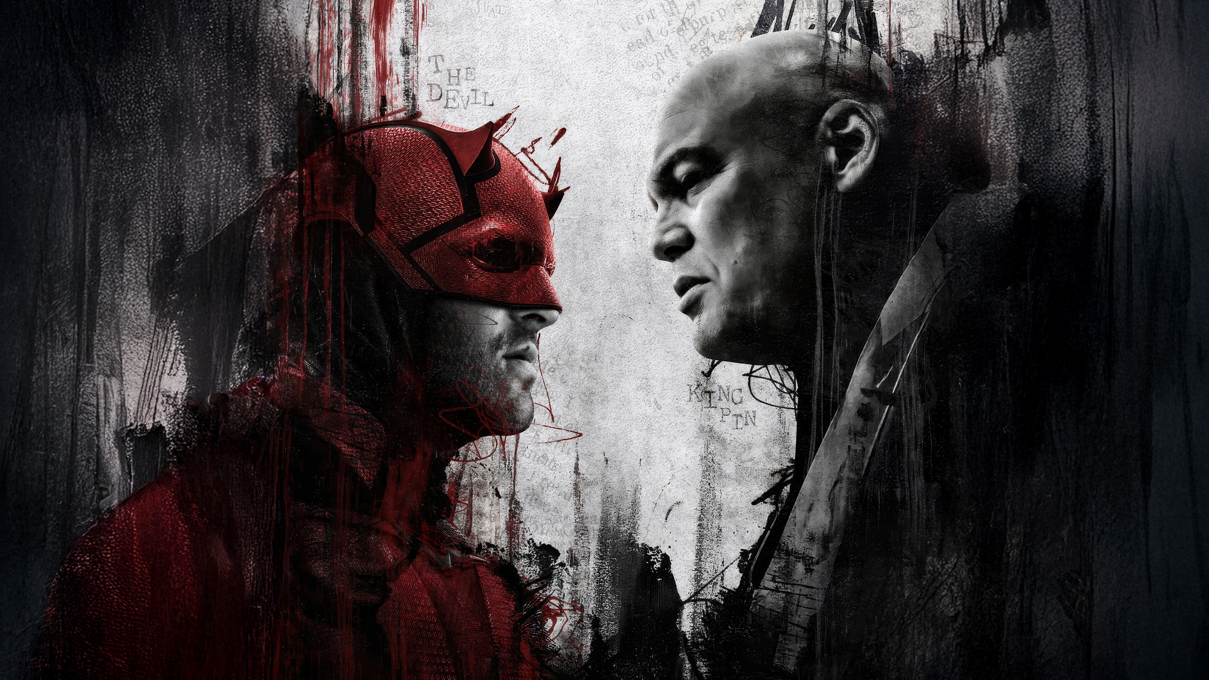 Daredevil and Kingpin in Daredevil: Born Again 4K HD Wallpaper