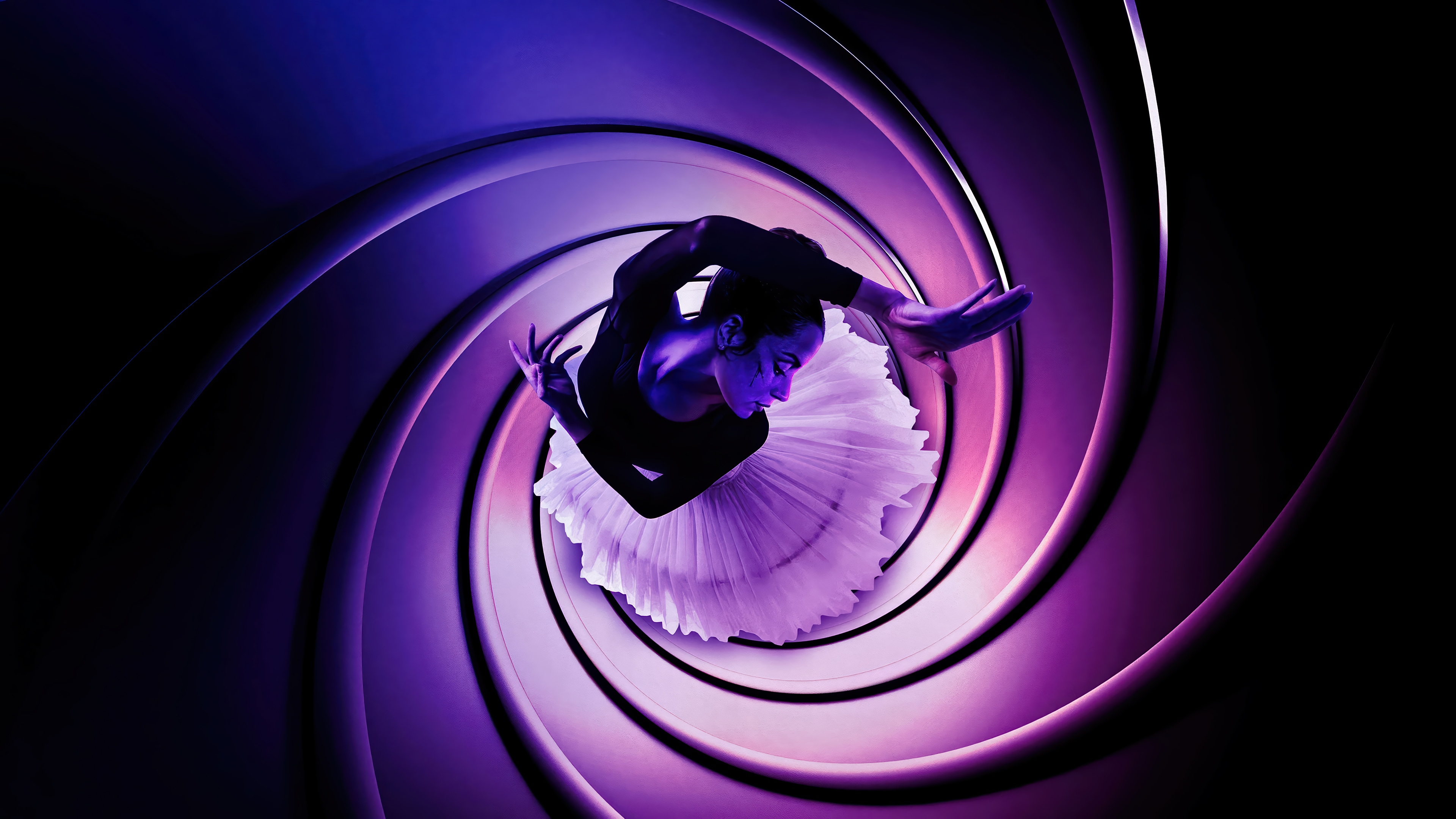 Ana de Armas as a Ballerina in a Swirling Tunnel 4K HD Wallpaper