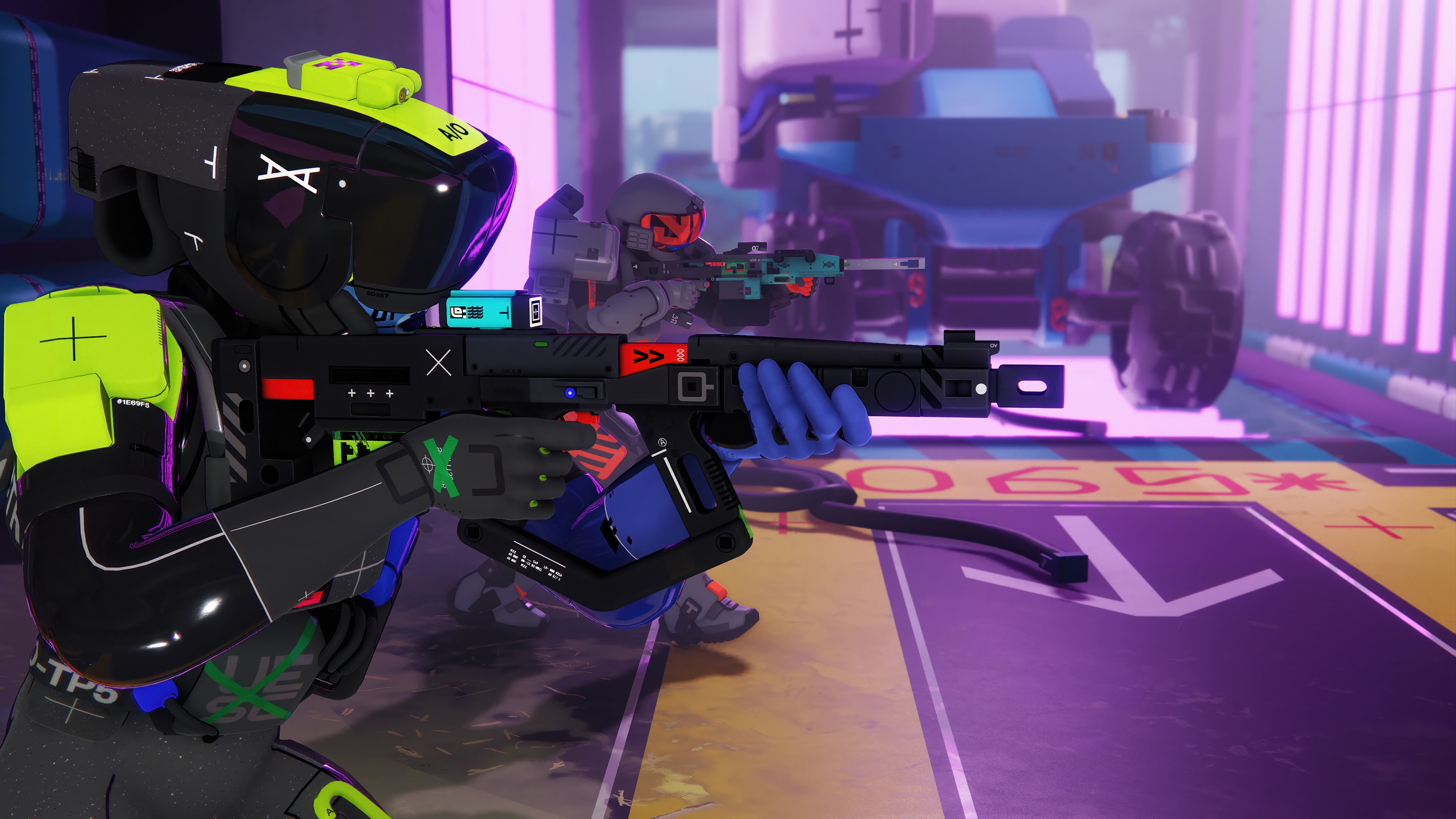 Marathon Game: Two soldiers with futuristic weapons HD Wallpaper