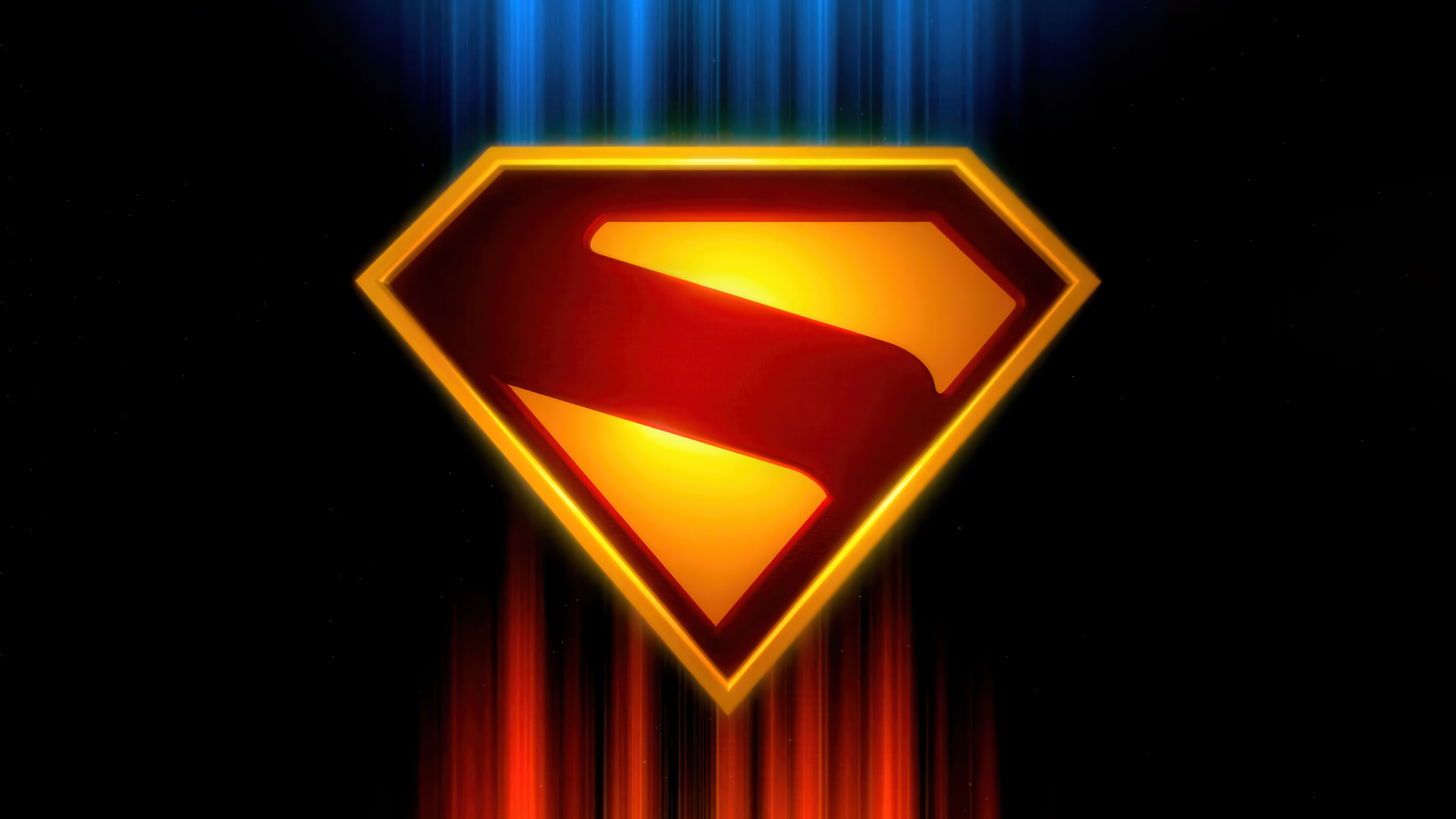 Superman 4K Logo HD Wallpaper