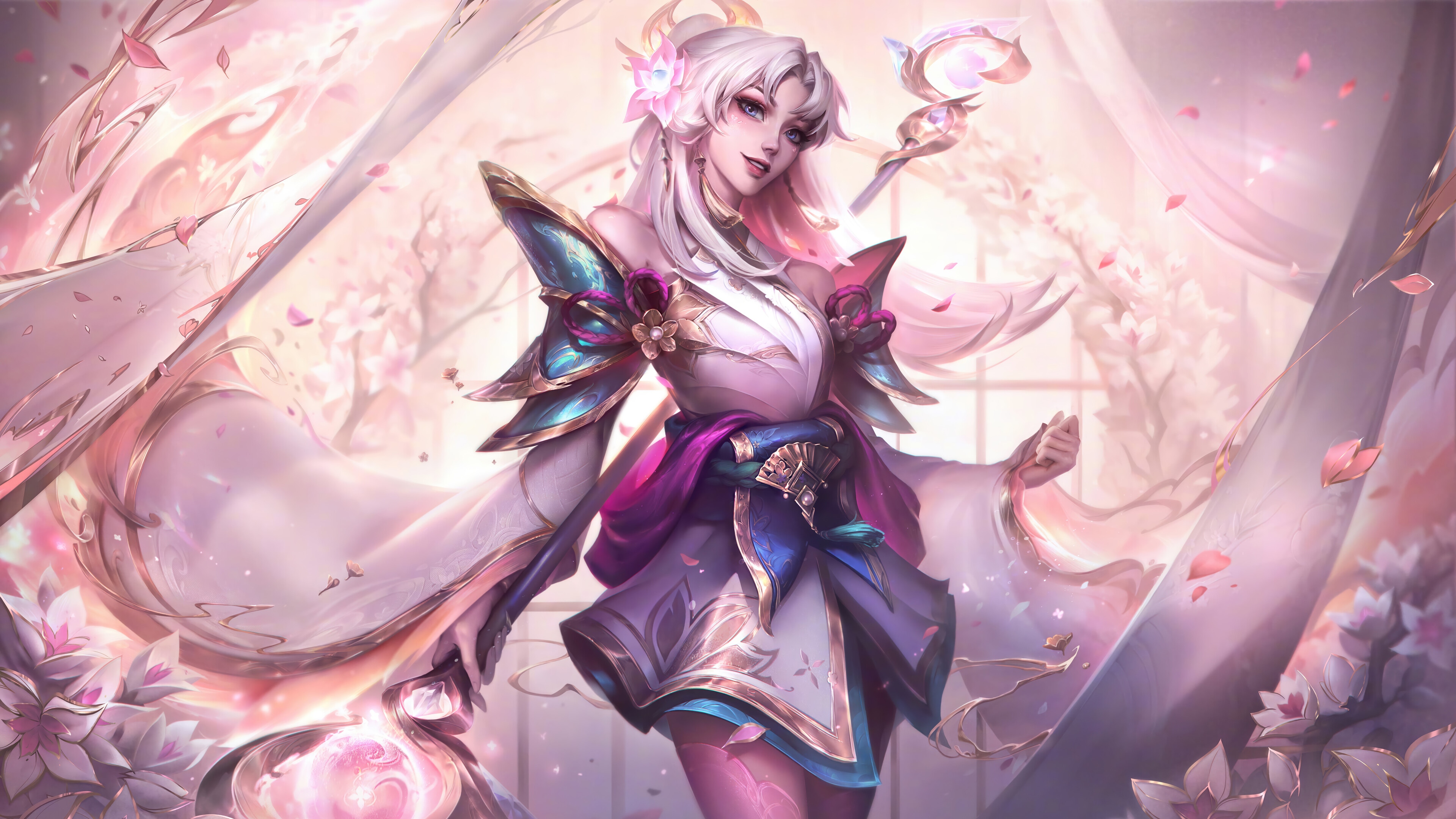 Spirit Blossom Lux 4K Splash Art HD Wallpaper