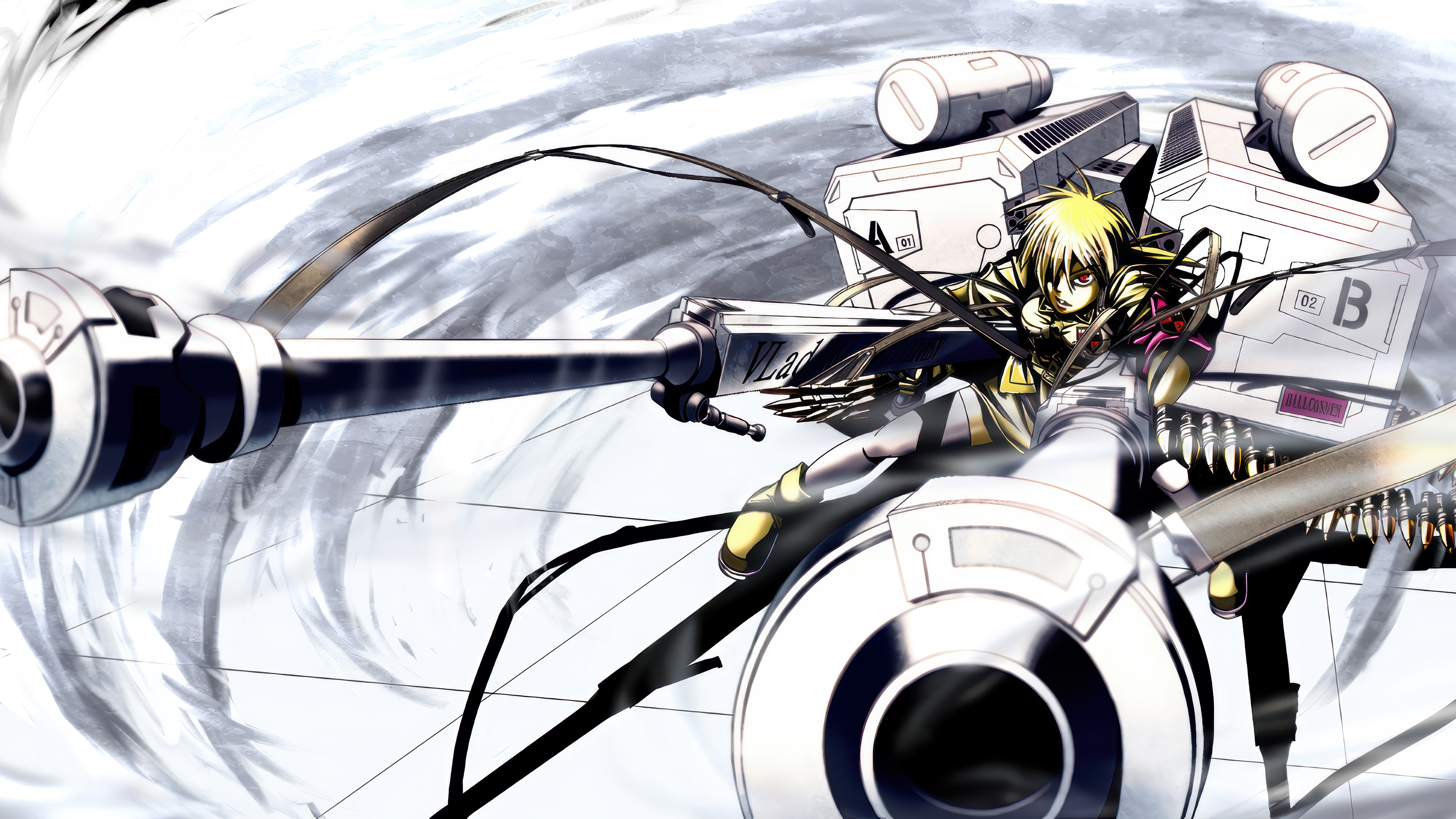 Seras Victoria with a Cannon in Hellsing Ultimate 4K HD Wallpaper