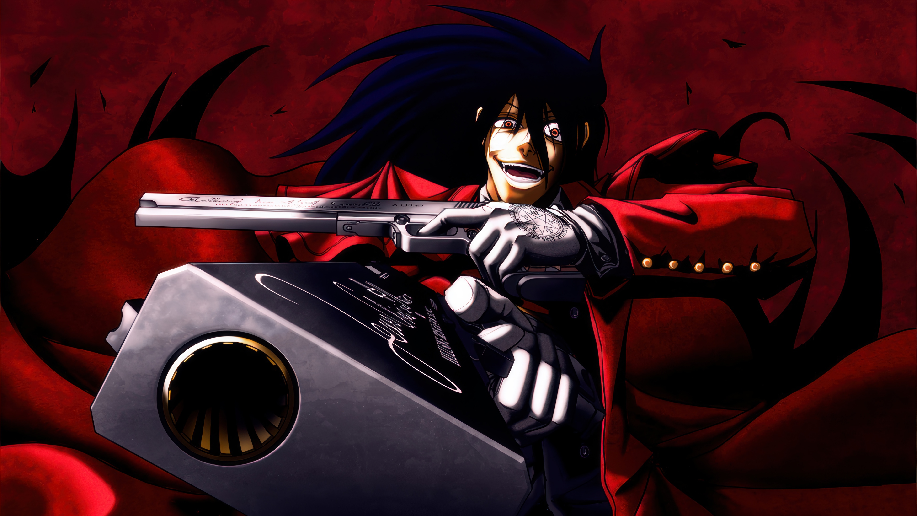 Alucard from Hellsing Ultimate with Guns 4K HD Wallpaper