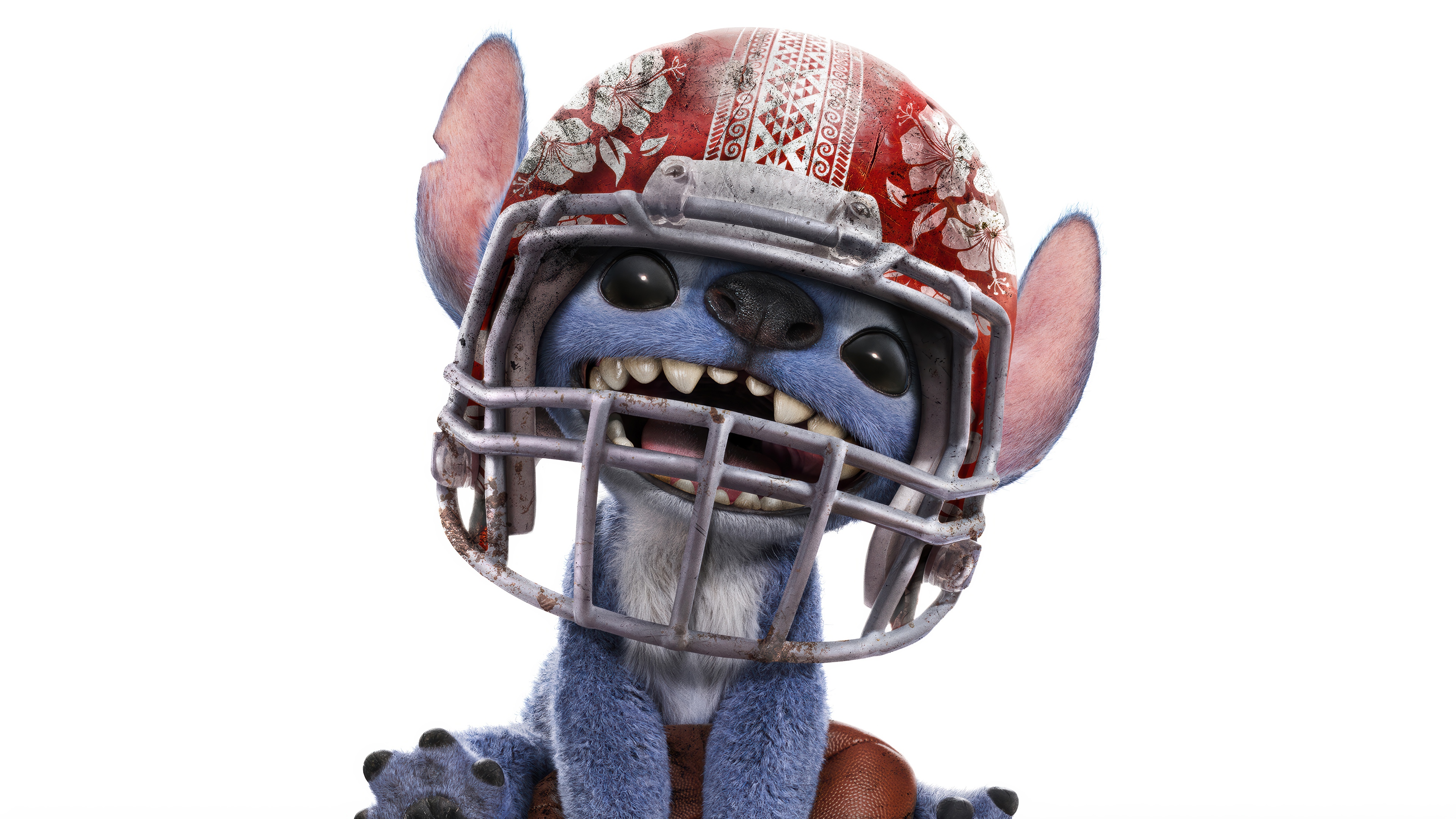 Stitch in a Football Helmet 4K HD Wallpaper