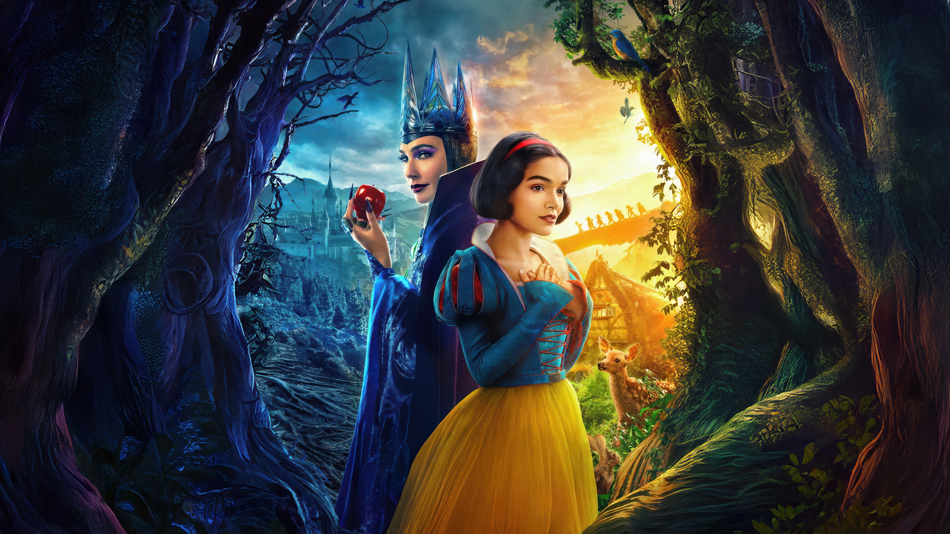 Snow White and the Evil Queen 4K HD Wallpaper