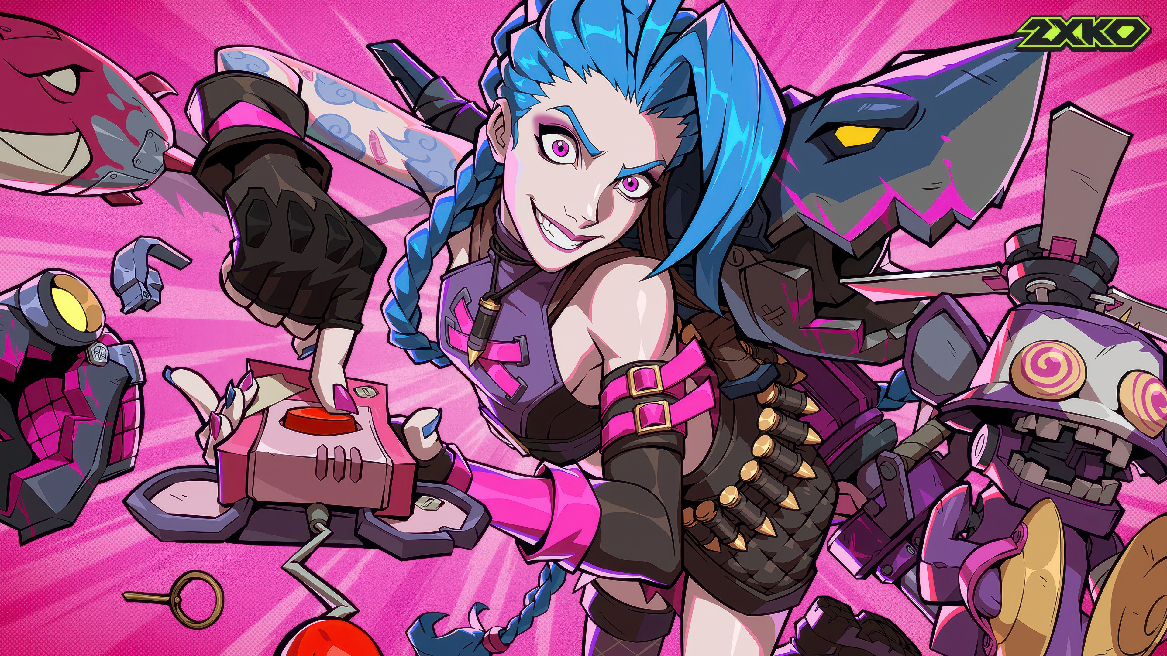 Jinx from League of Legends in 4K HD Wallpaper