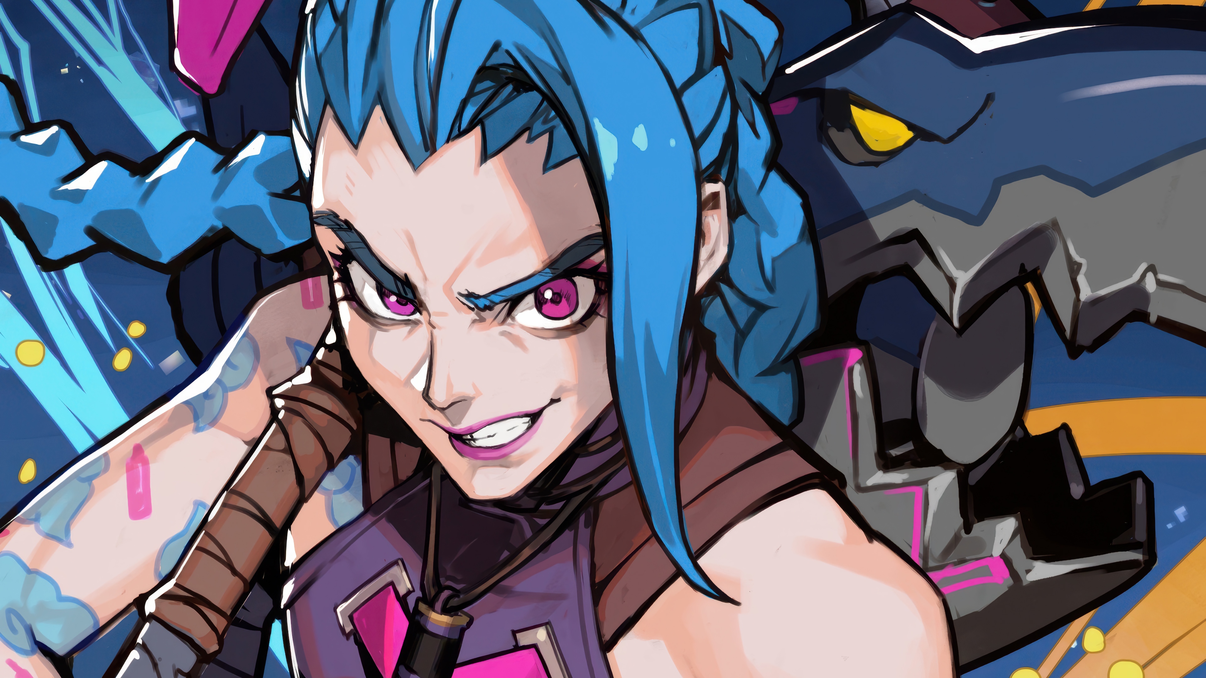 Jinx from League of Legends 4K HD Wallpaper