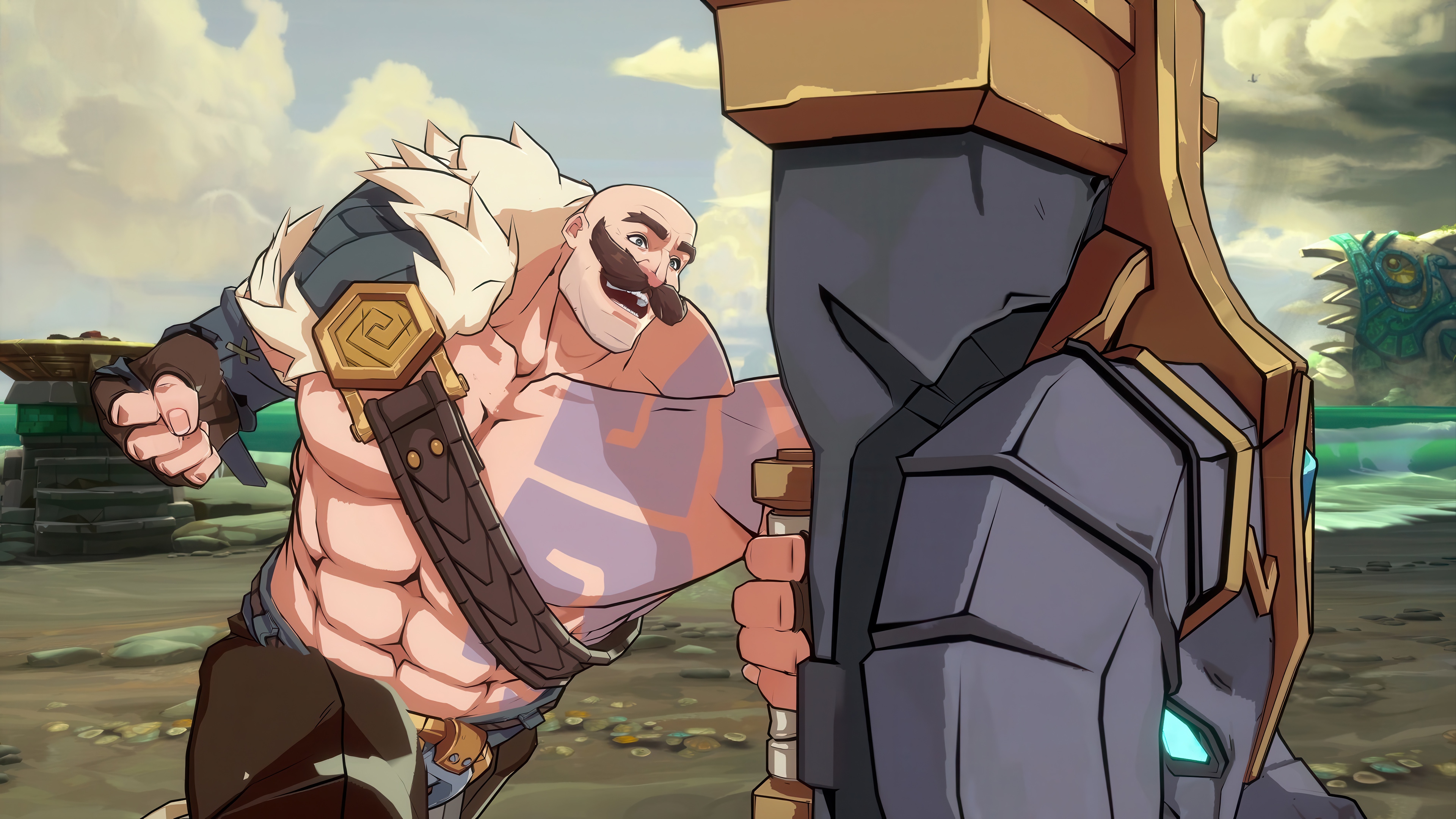 Braum from League of Legends fighting HD Wallpaper
