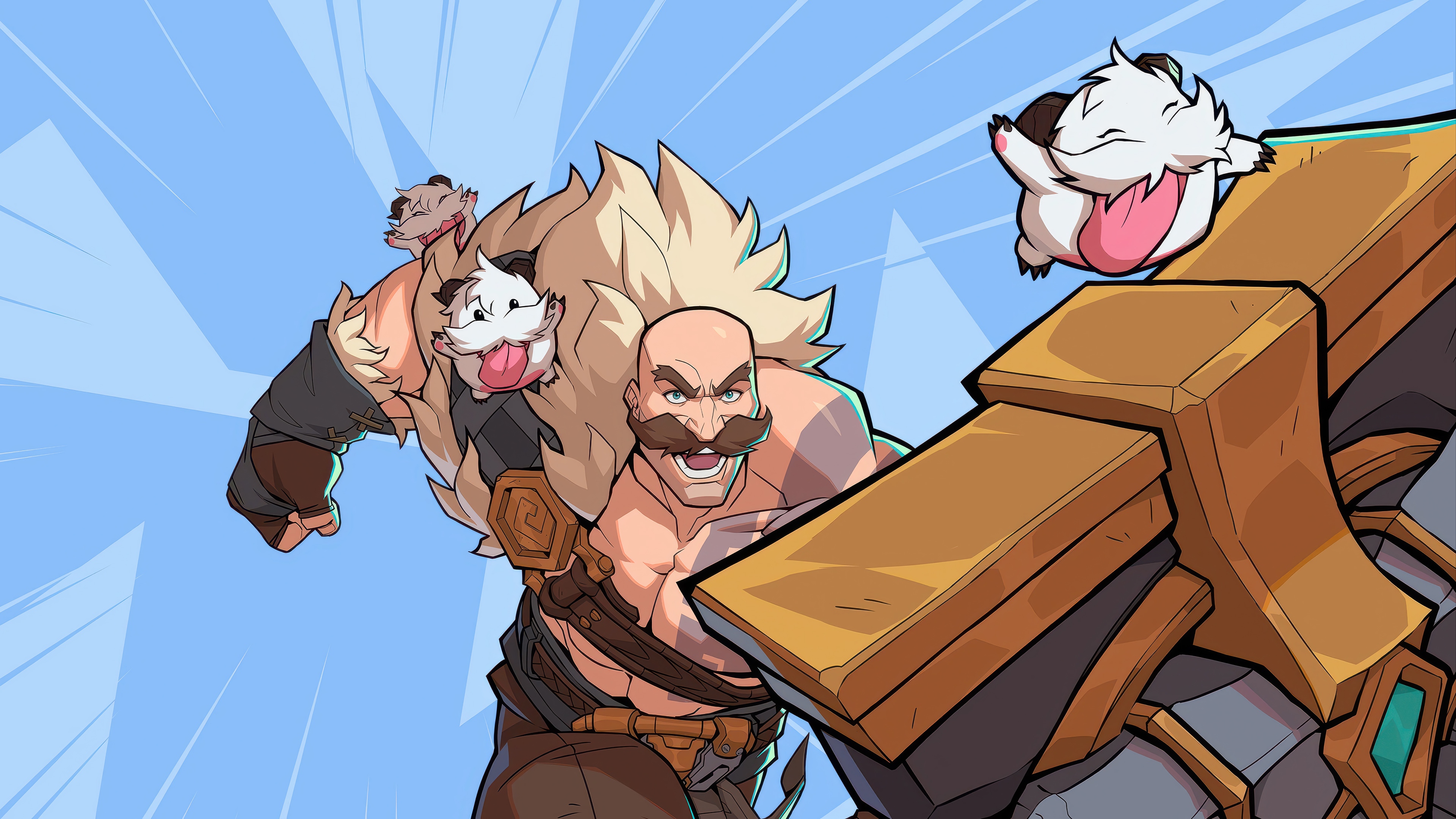 Braum and Poros in League of Legends 4K HD Wallpaper