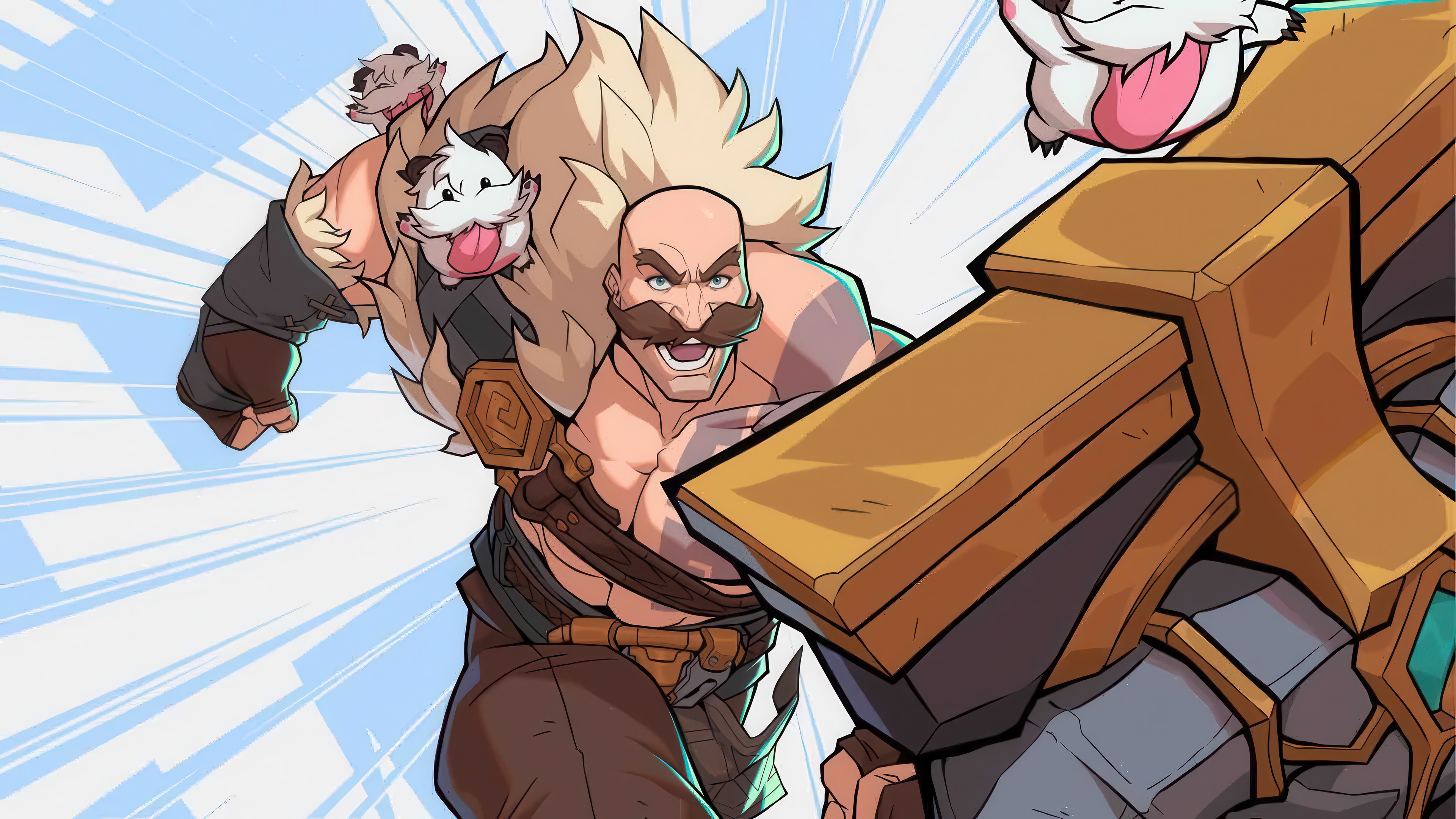 Braum from League of Legends with Poros HD Wallpaper