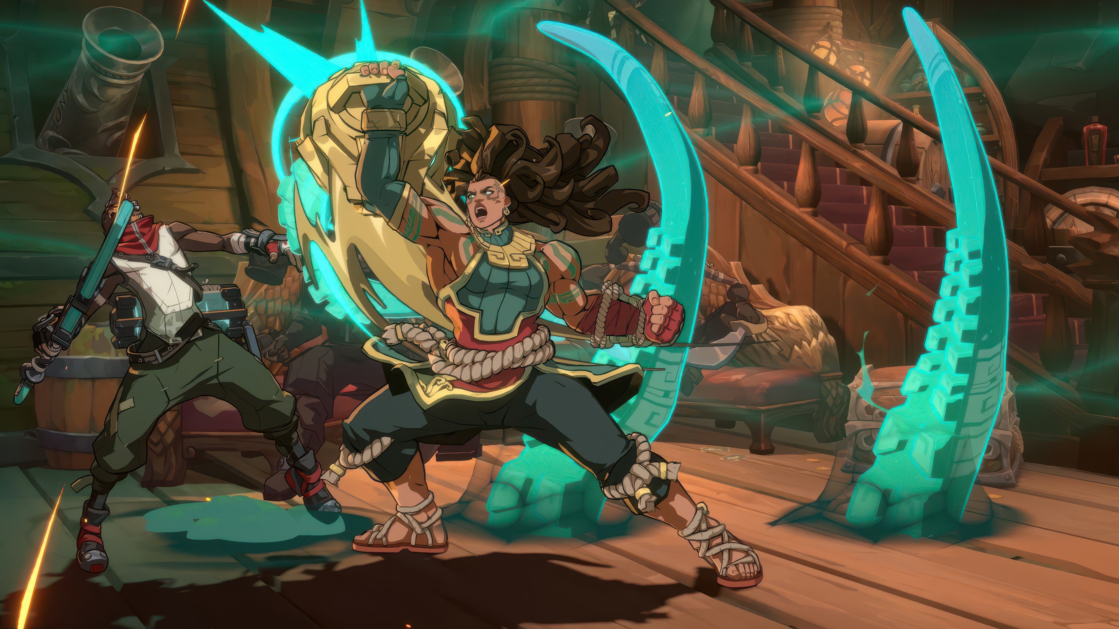 Illaoi and Ekko fighting in 2XKO HD Wallpaper