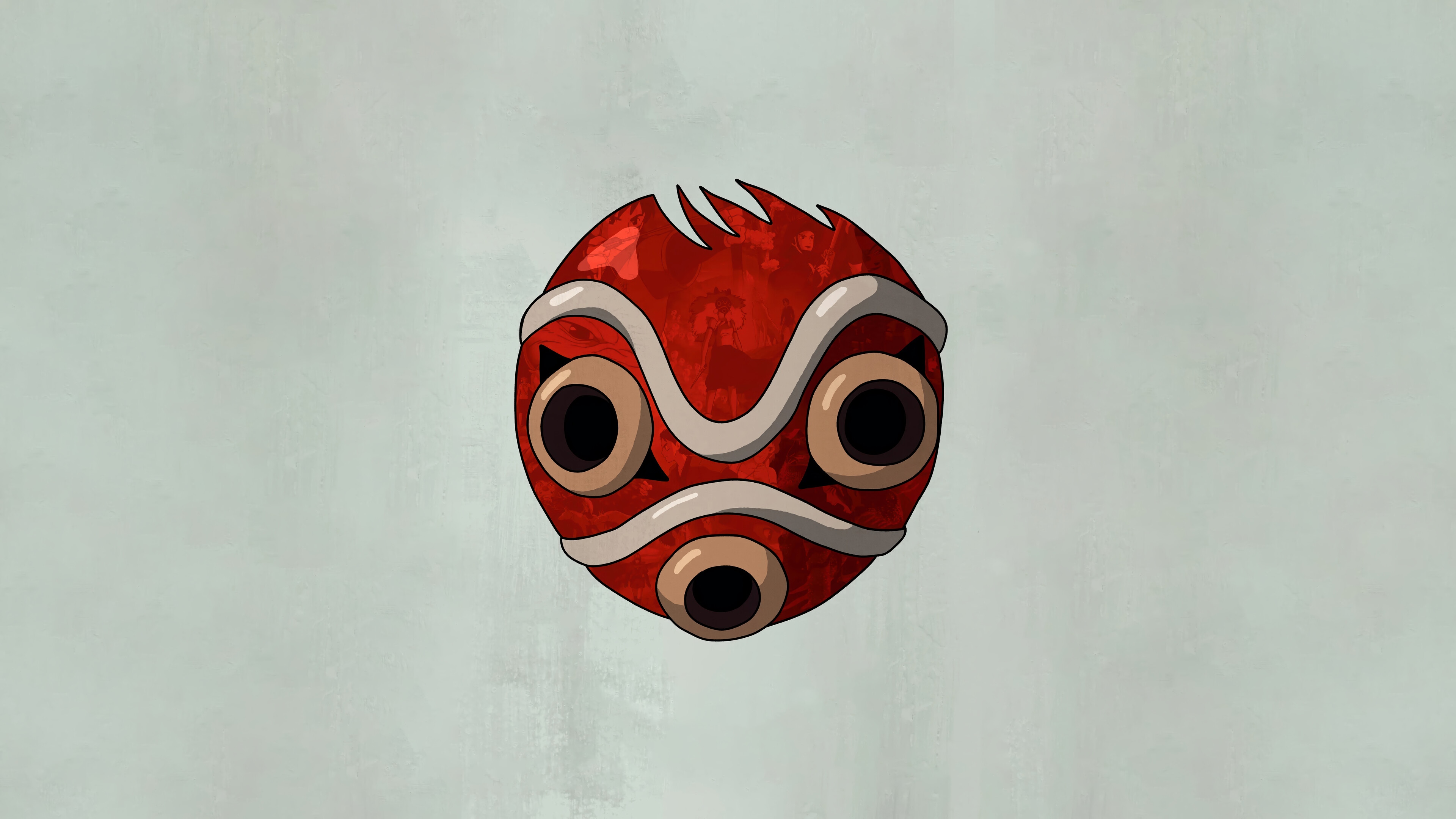 Princess Mononoke Mask 4K HD Wallpaper