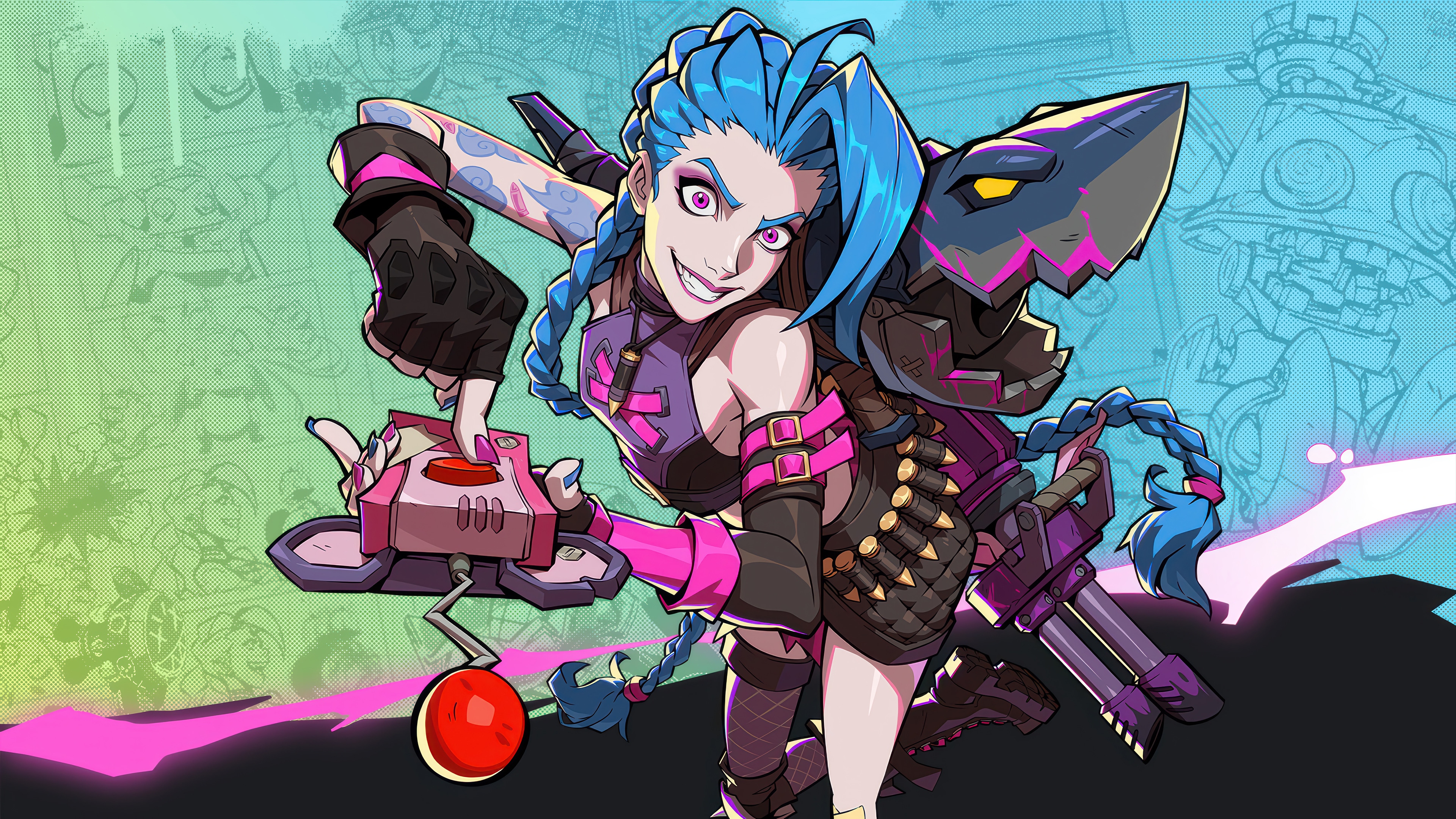 Jinx from League of Legends in 4K HD Wallpaper