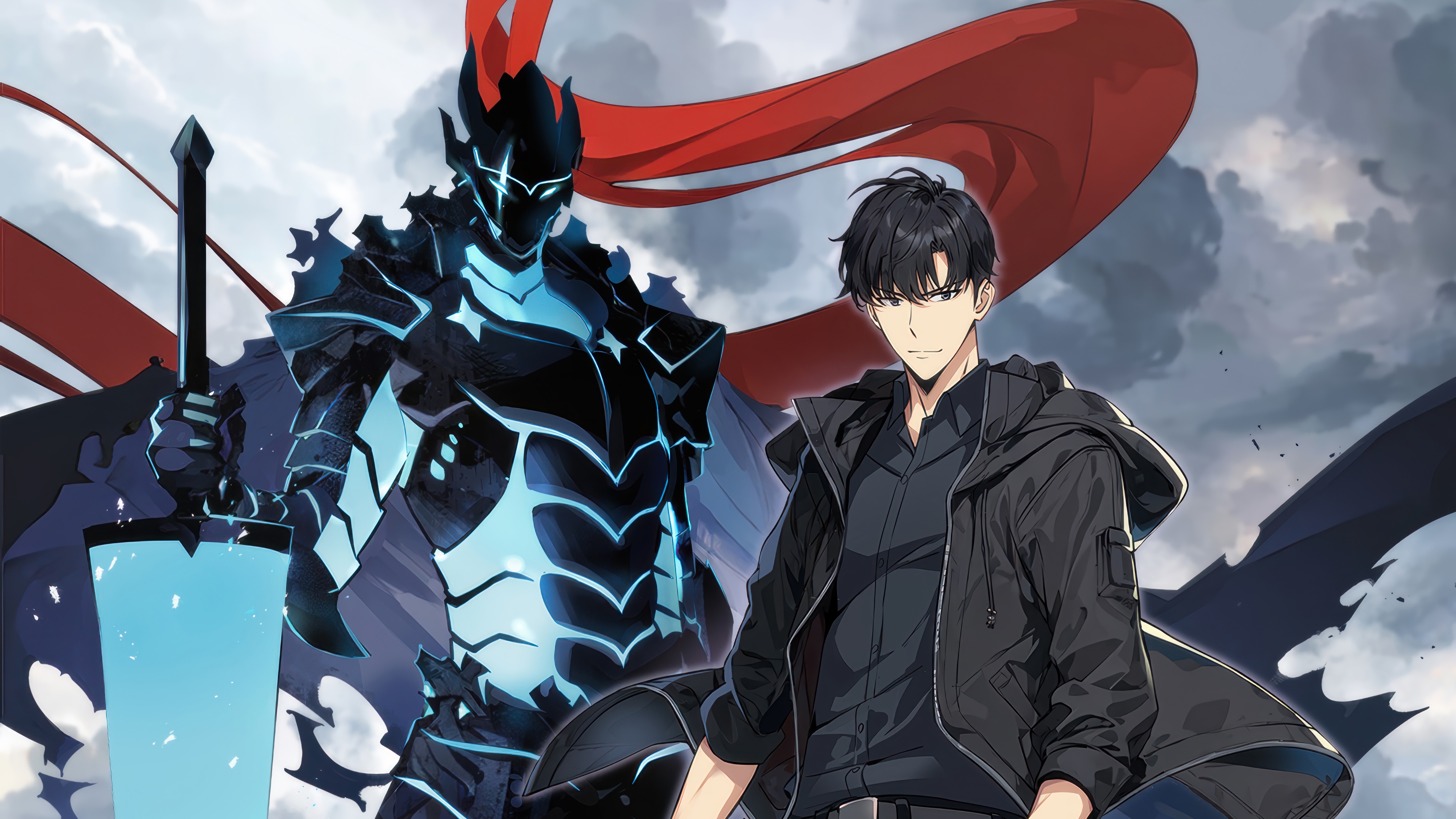 Sung Jin-Woo and Igris from Solo Leveling 4K HD Wallpaper