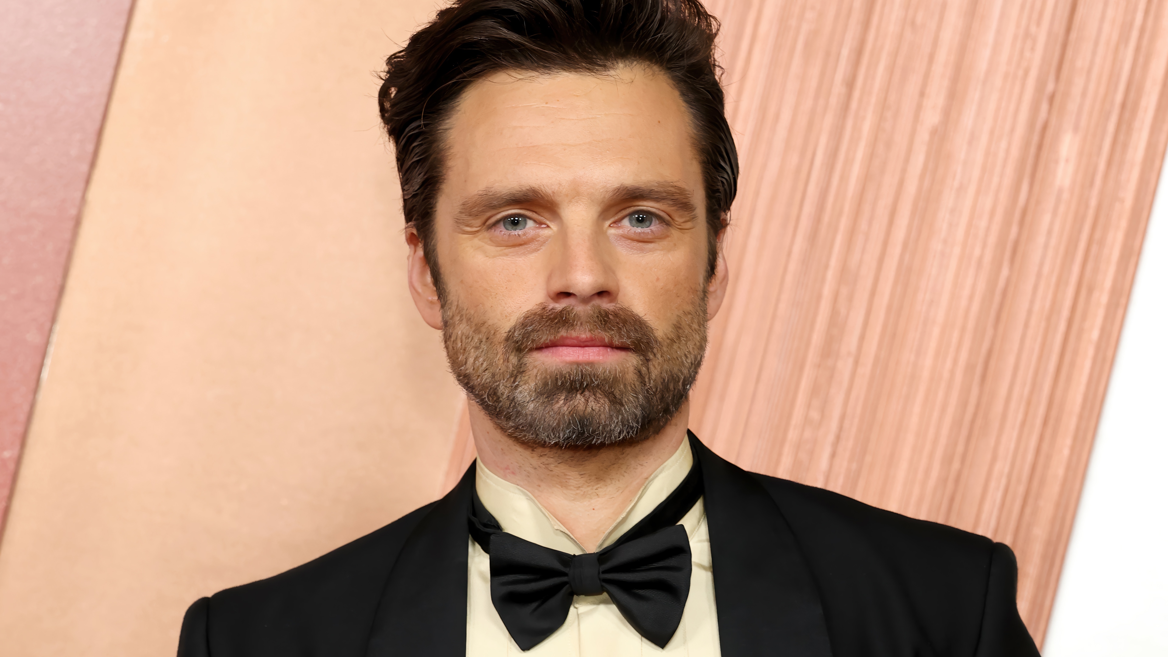 Sebastian Stan in Black Tuxedo with Bowtie HD Wallpaper