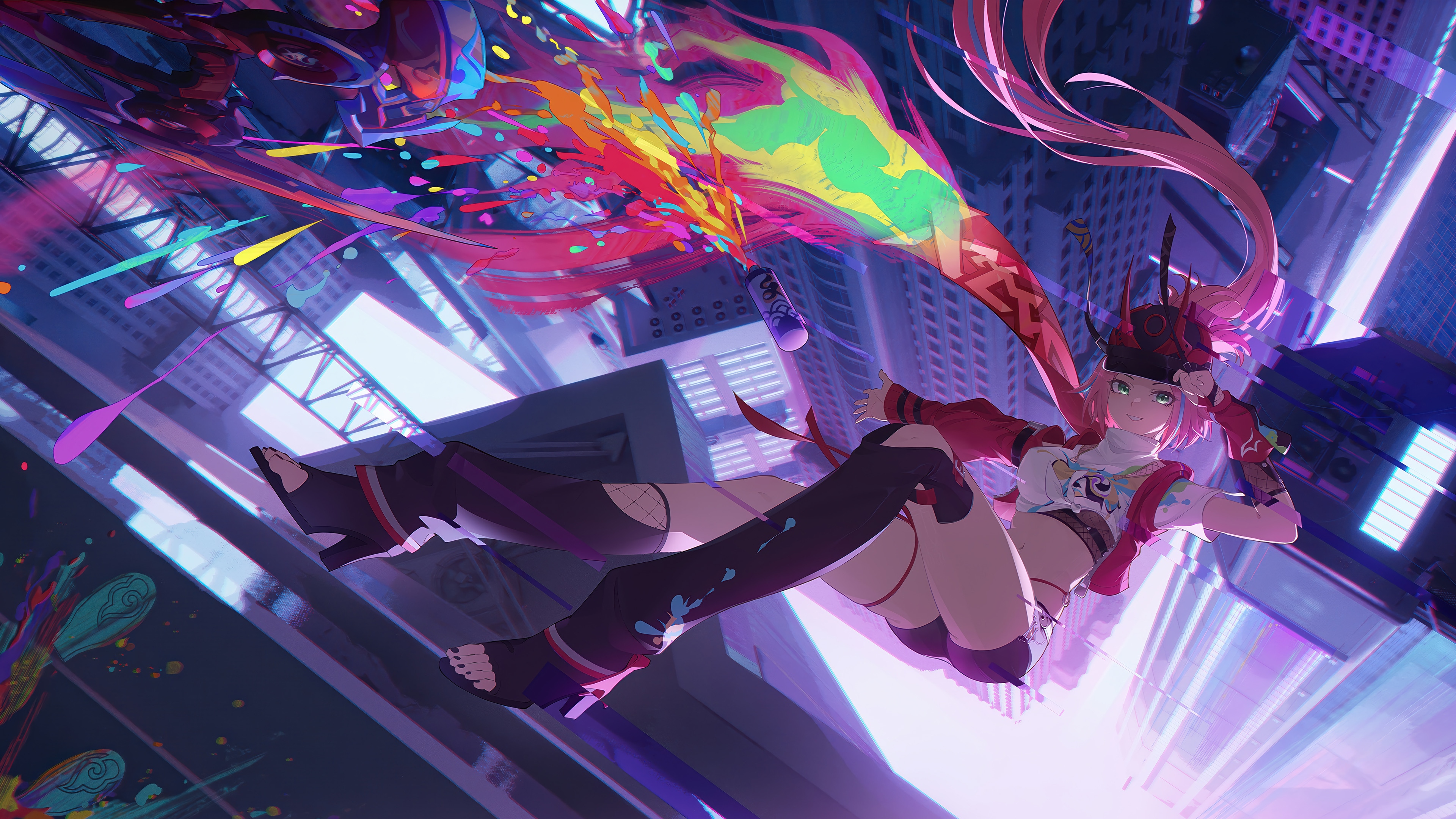 Rappa from Honkai: Star Rail in a City HD Wallpaper