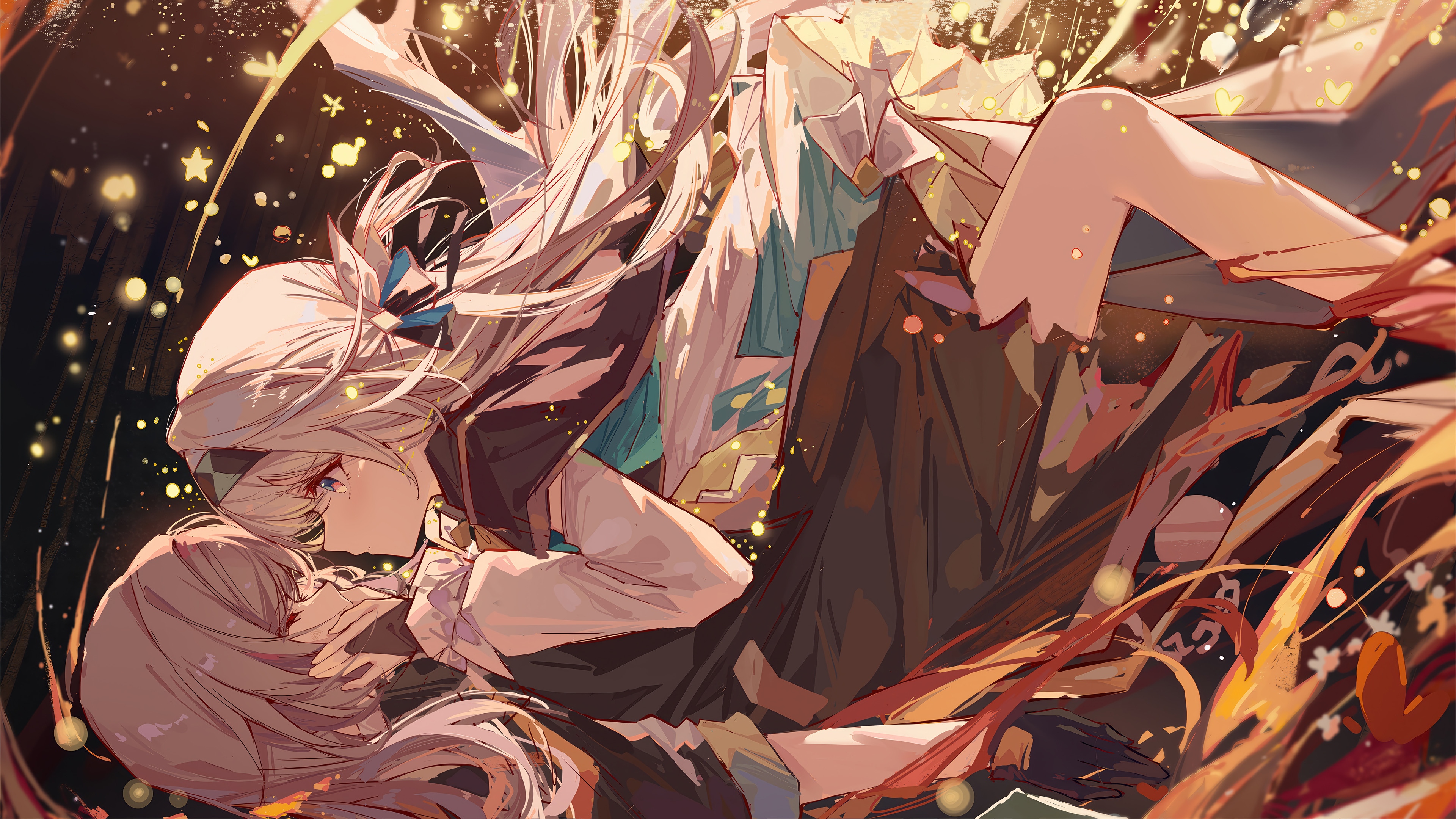 Firefly and Stelle in Honkai: Star Rail 4K HD Wallpaper