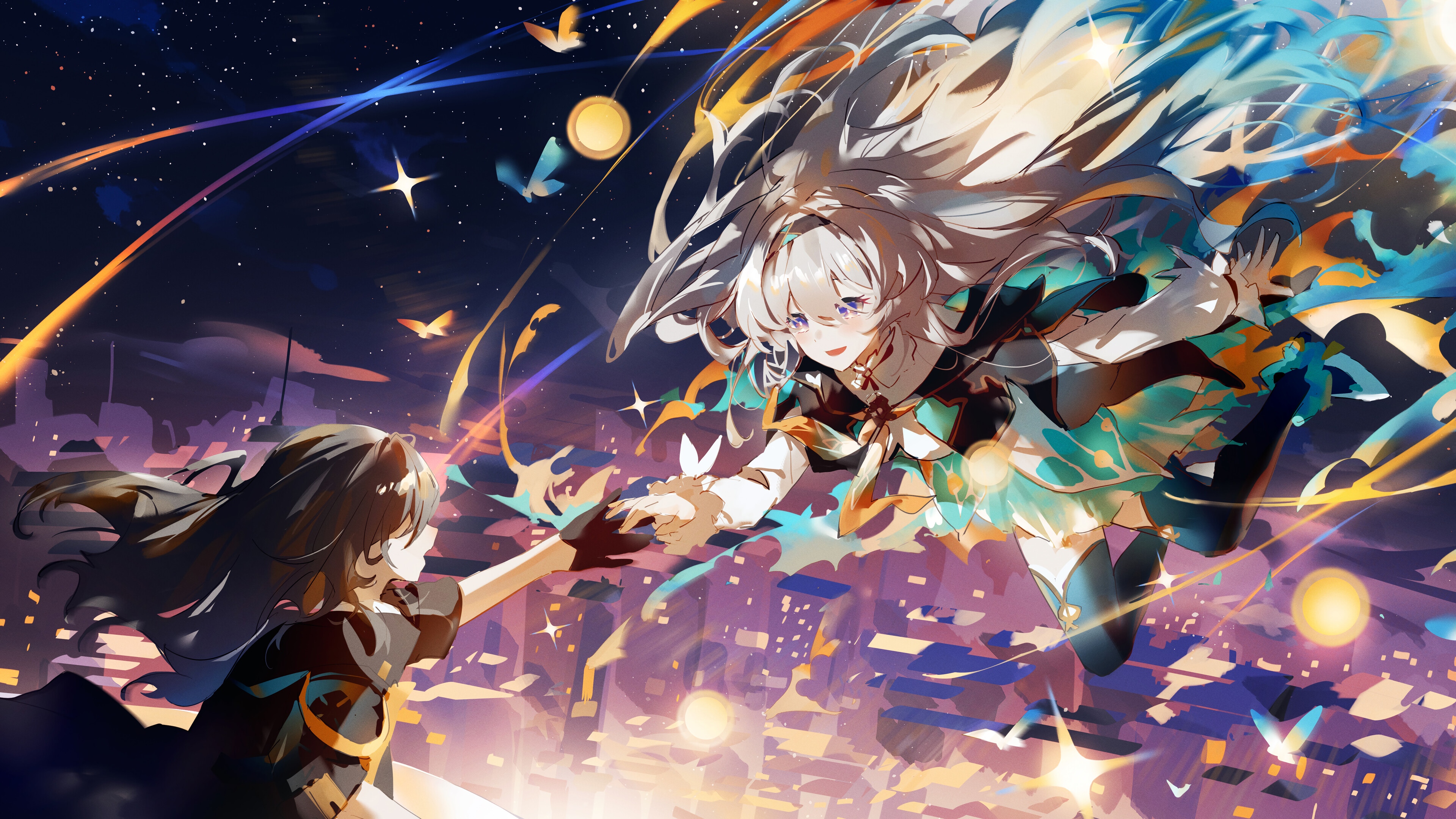 Firefly and Stelle in Honkai: Star Rail 4K HD Wallpaper