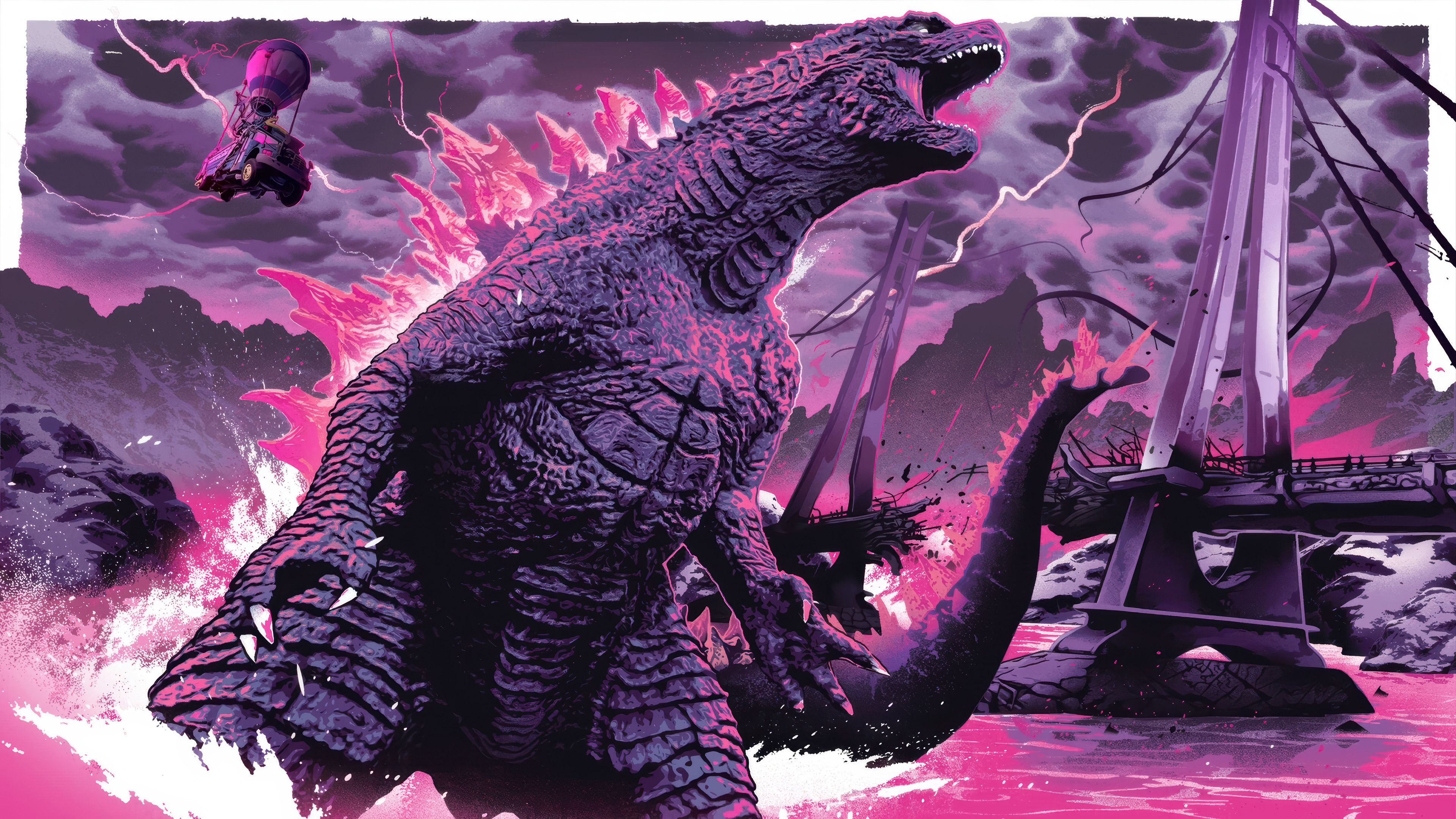 Godzilla in Fortnite 4K HD Wallpaper
