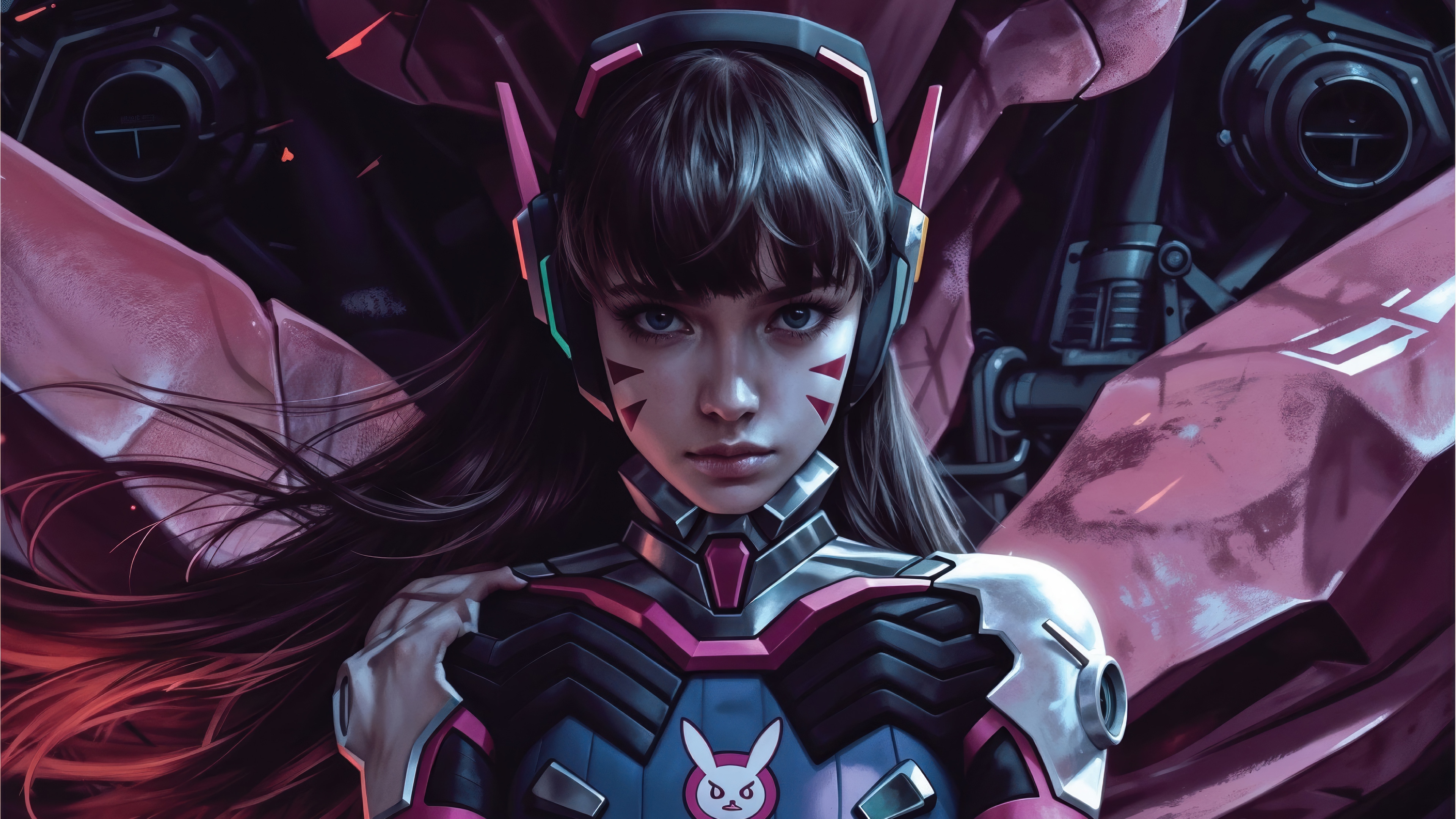 D.Va from Overwatch in 4K HD Wallpaper