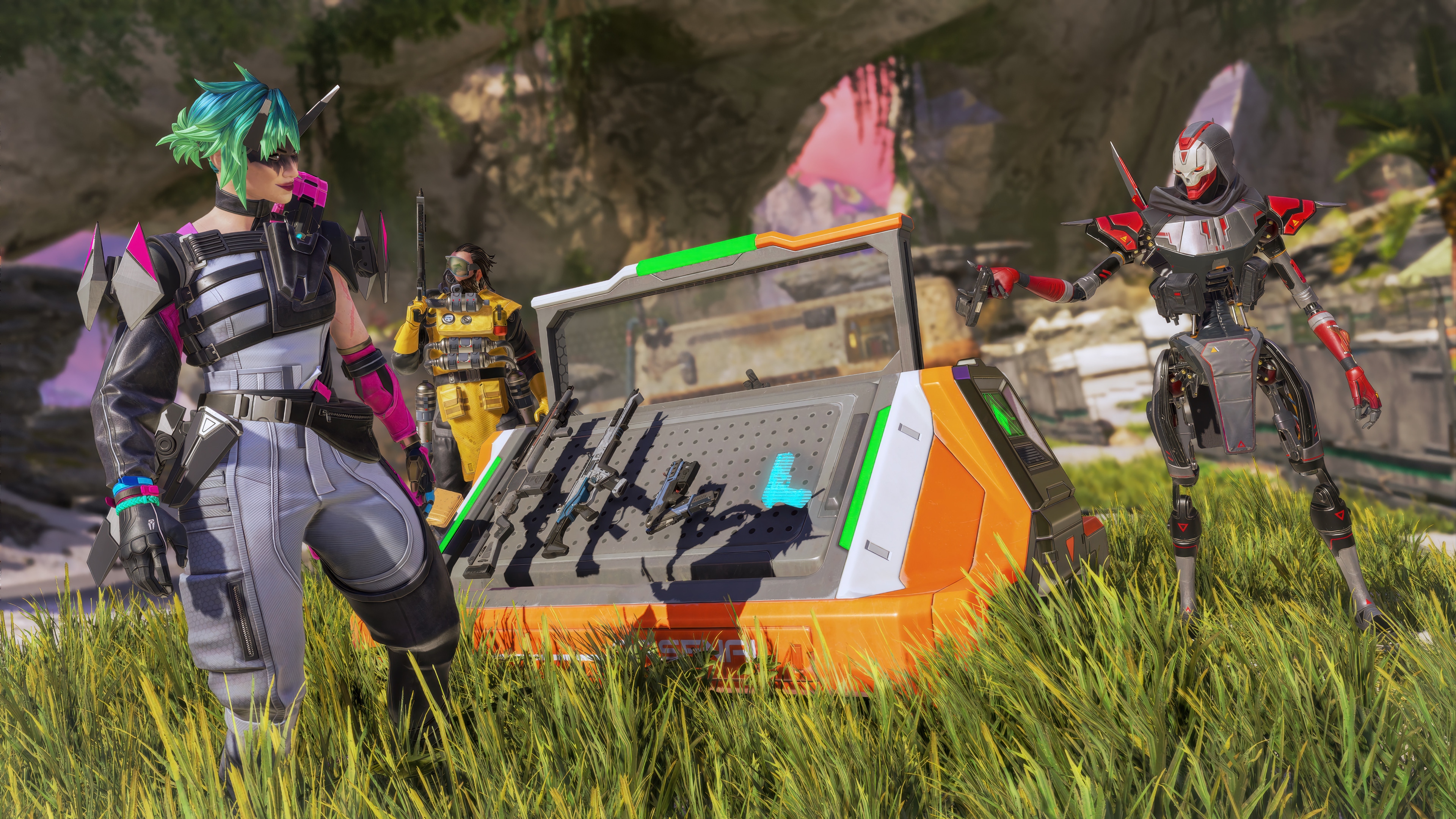 Apex Legends: Alter, Revenant, and Caustic with Loot Box HD Wallpaper