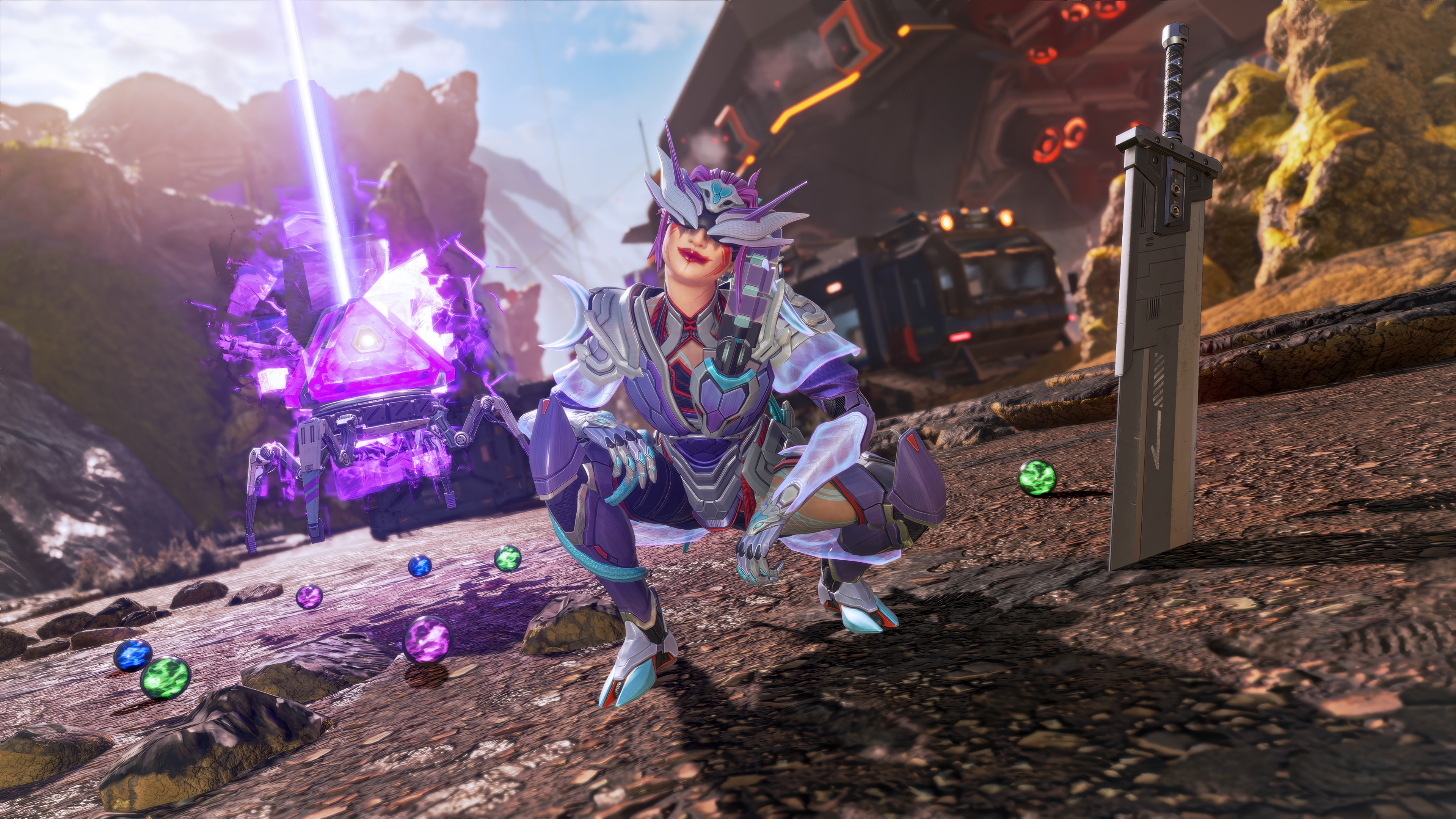 Alter from Apex Legends in a futuristic landscape HD Wallpaper