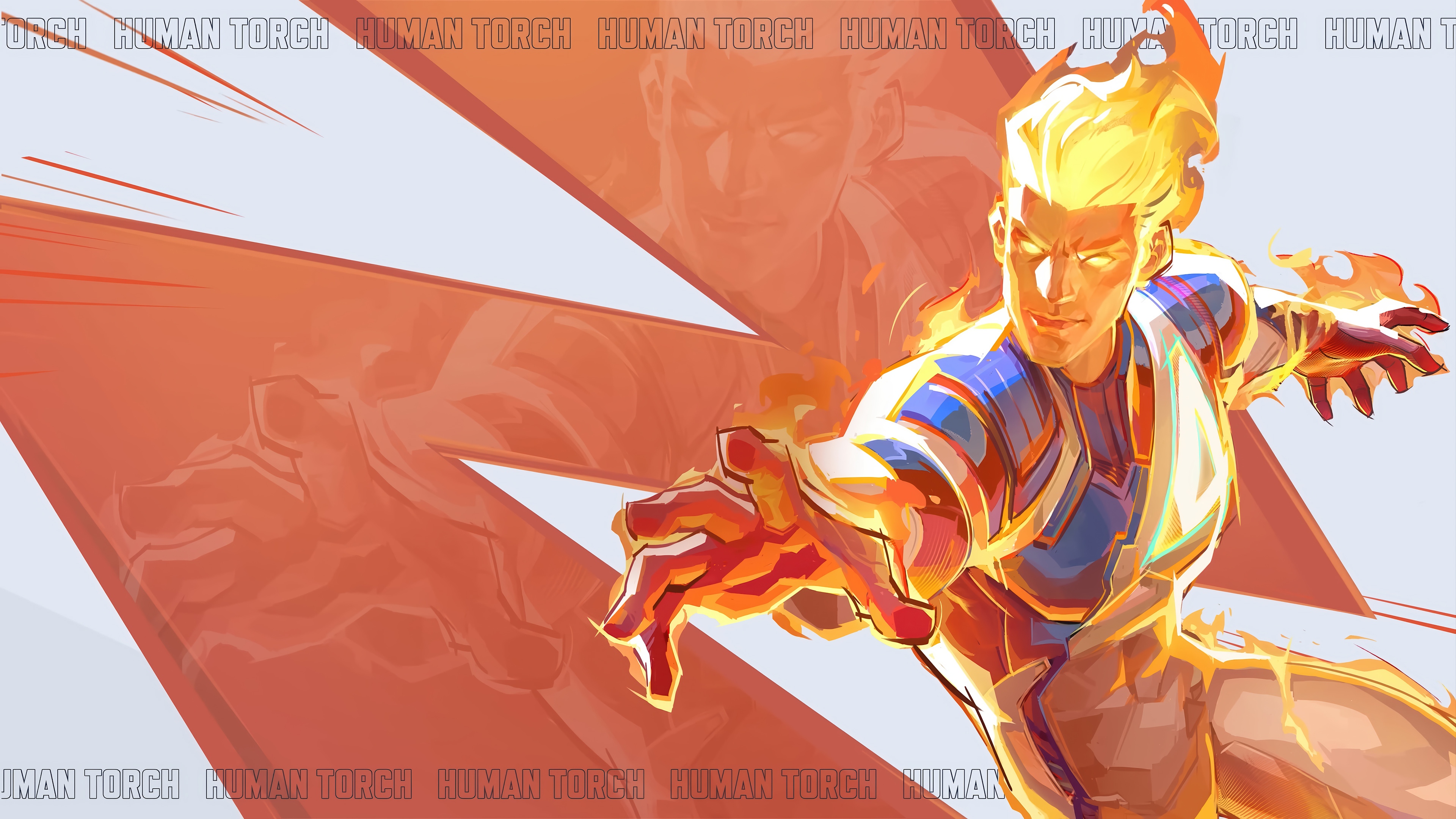 Human Torch from Marvel Rivals 4K HD Wallpaper