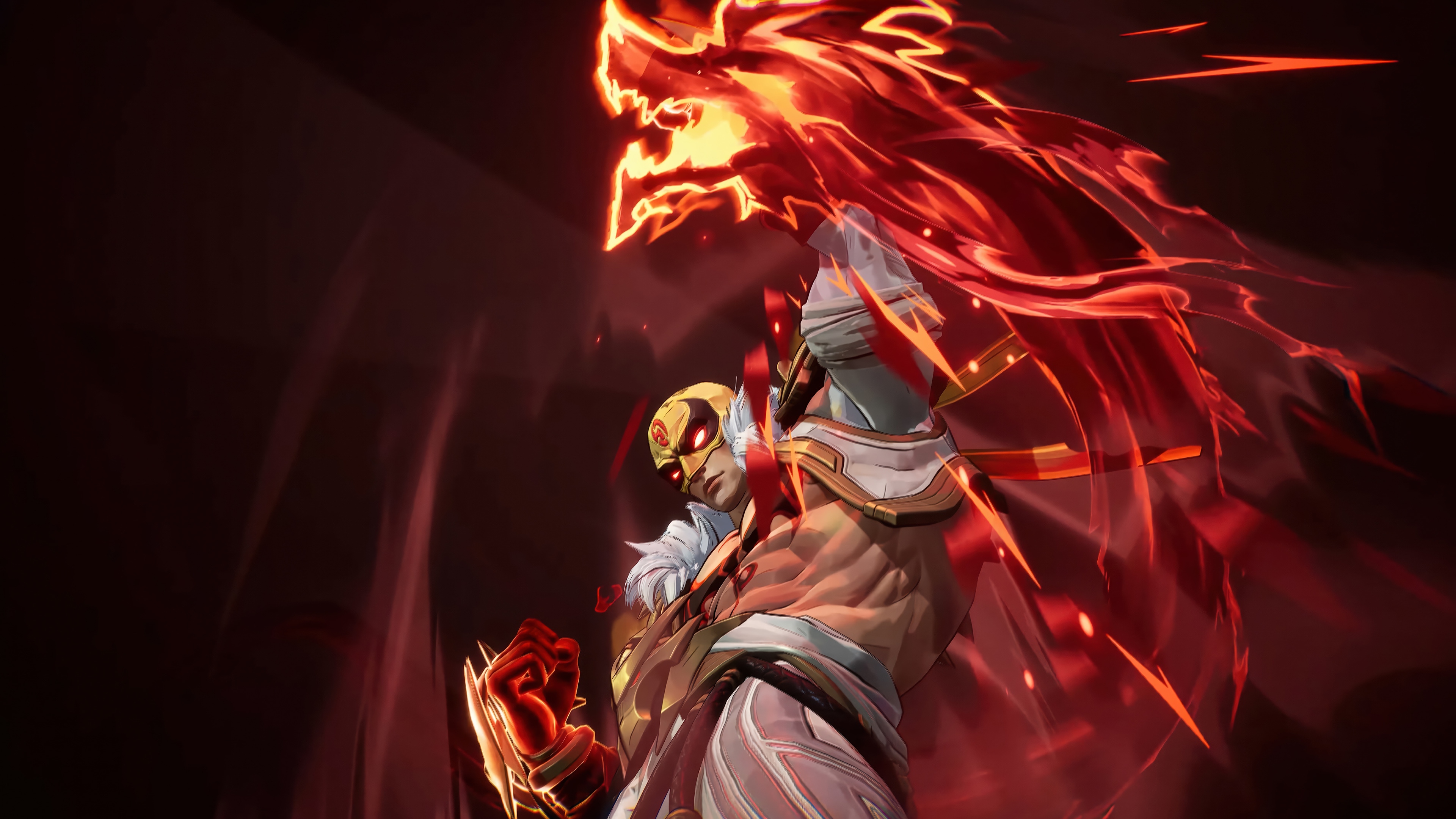 Iron Fist with a fiery dragon attack in Marvel Rivals 4K HD Wallpaper