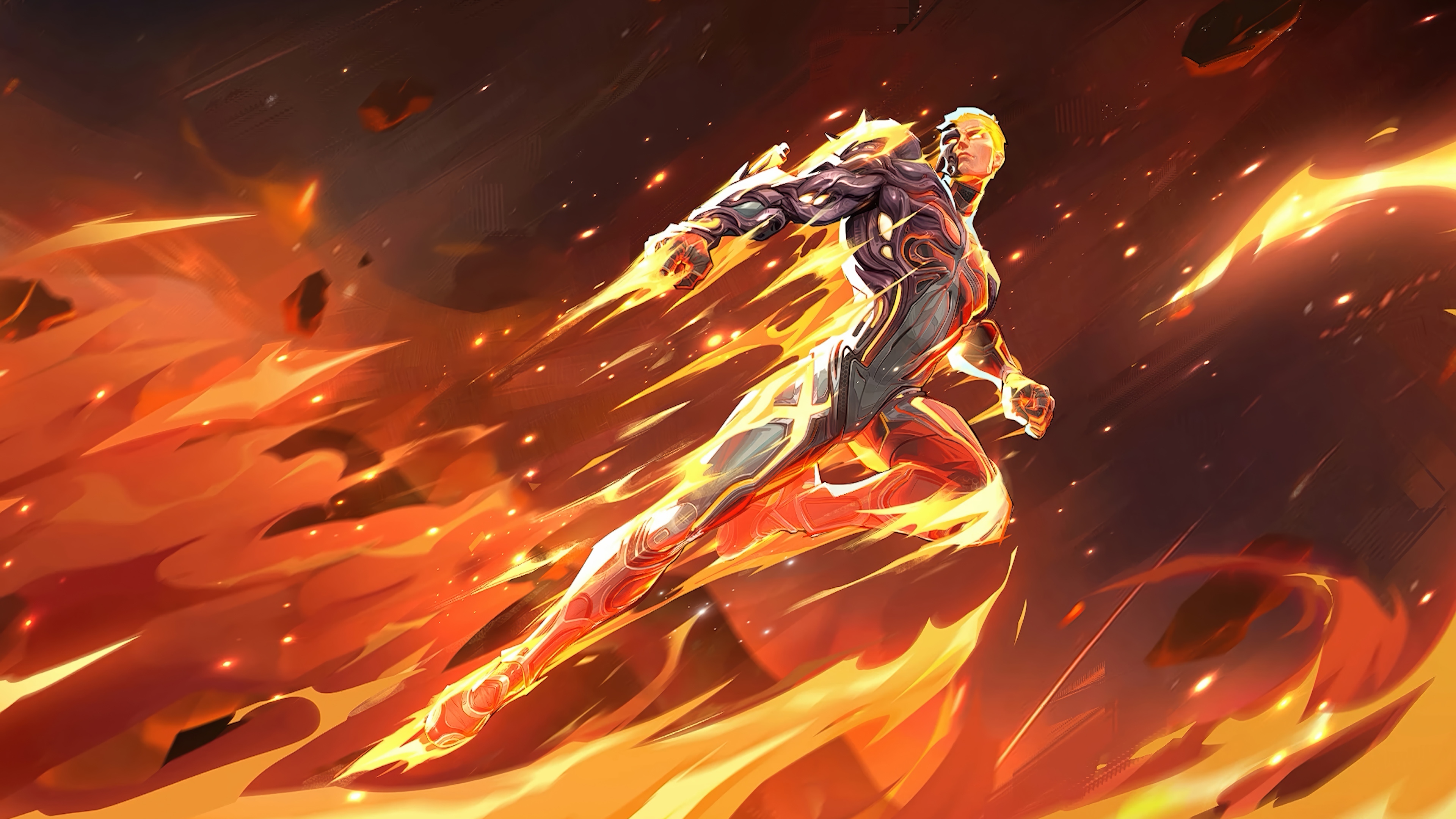 Human Torch in Marvel Rivals 4K HD Wallpaper