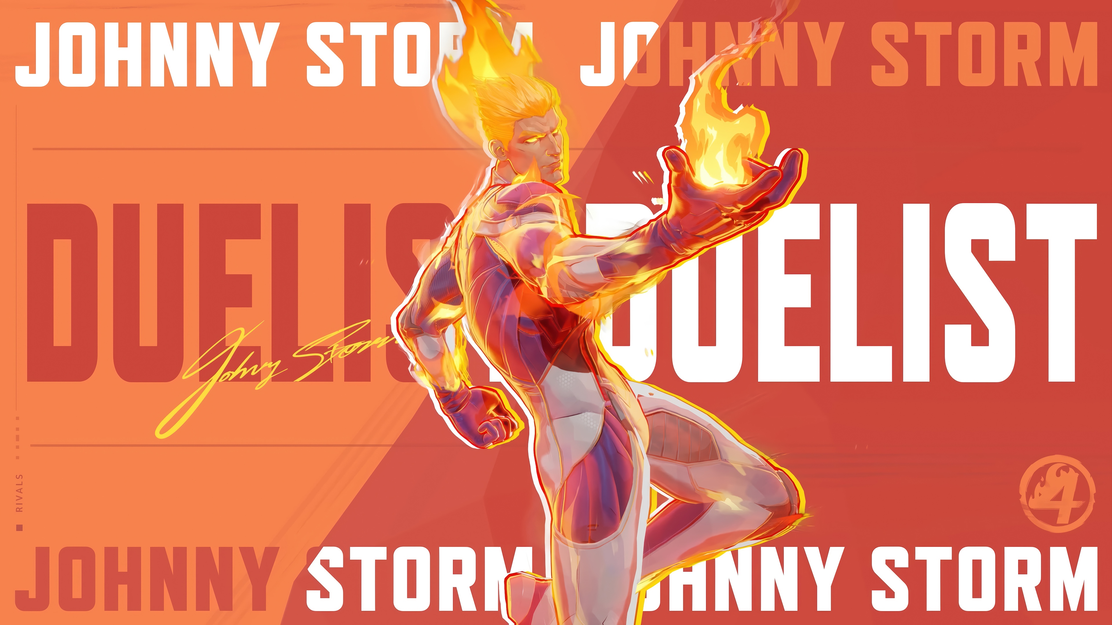 Johnny Storm Marvel Rivals 4K HD Wallpaper