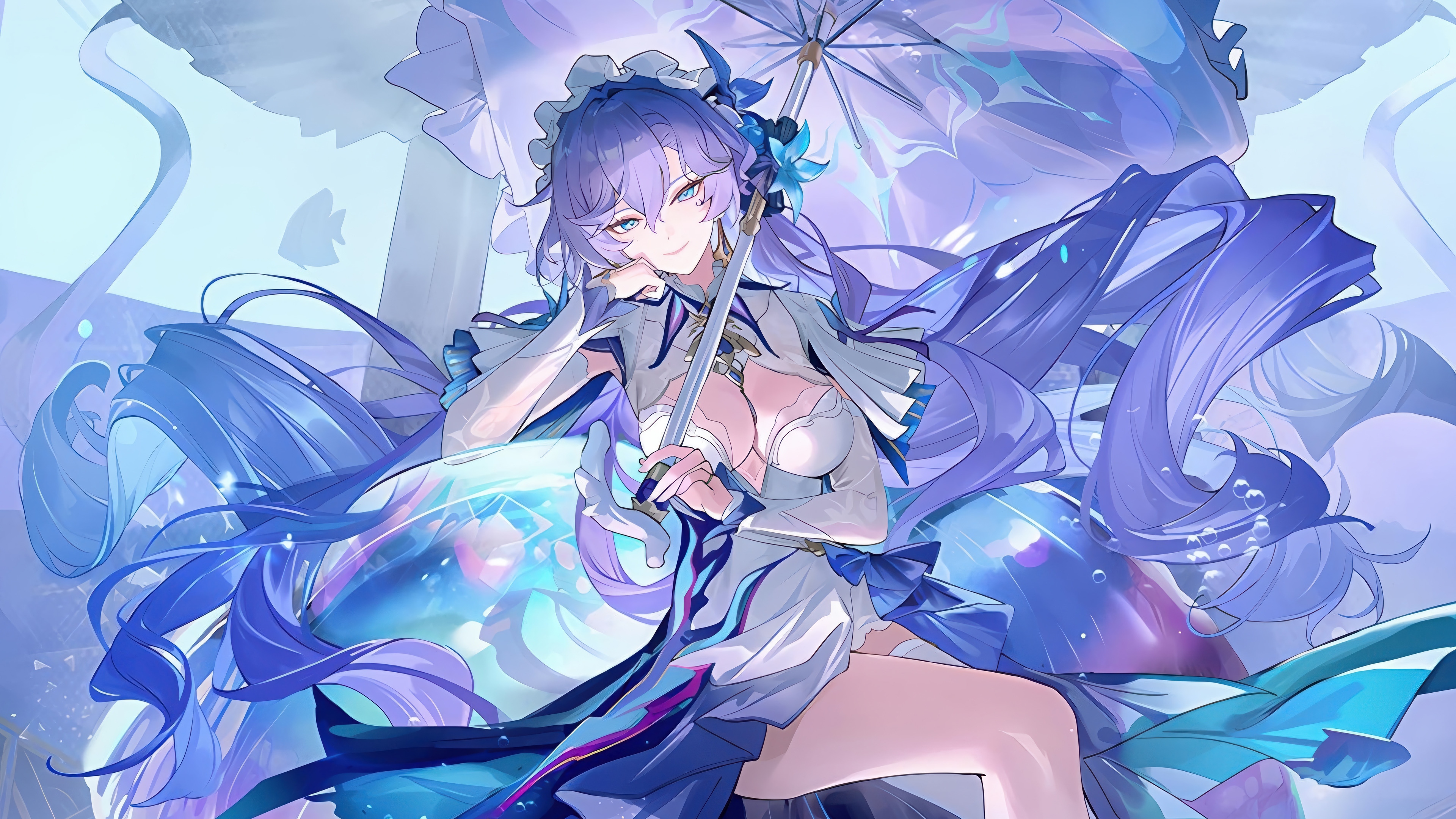Cantarella from Wuthering Waves holding an umbrella HD Wallpaper