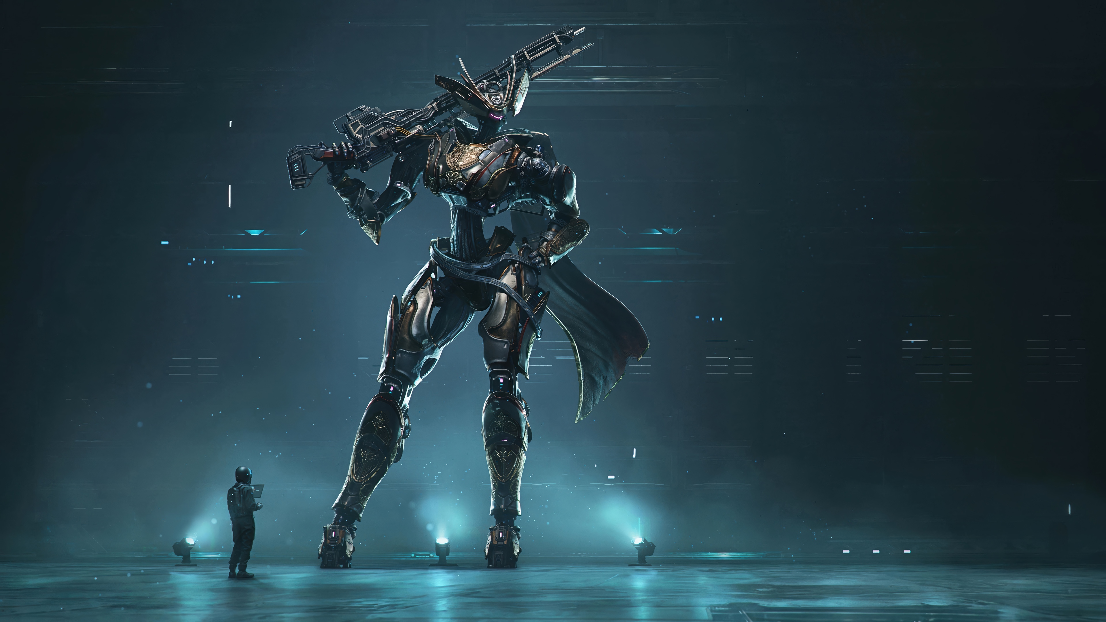 Steel Hunters Robot with Gun HD Wallpaper