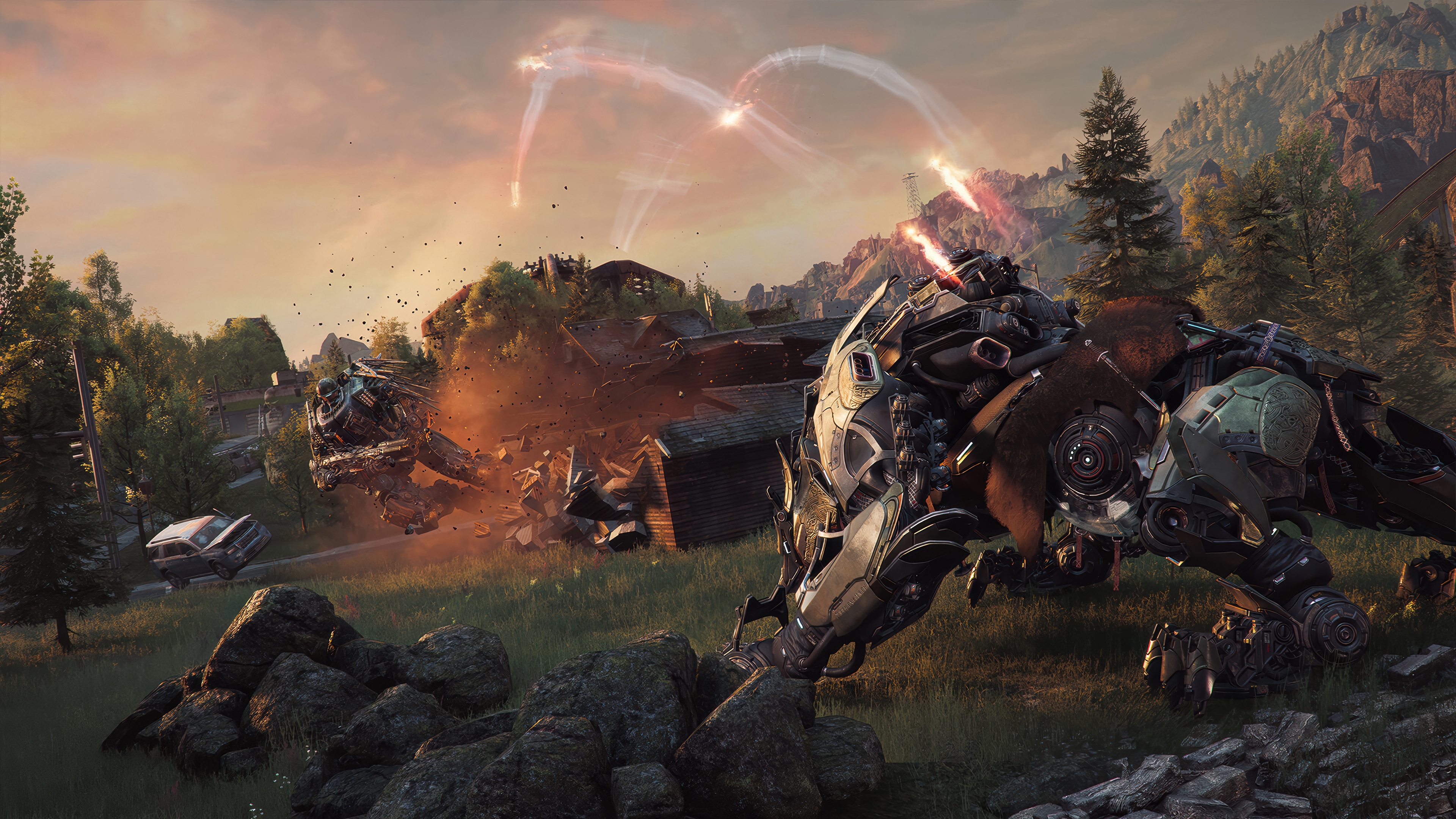 Steel Hunters Robot Battle 4K HD Wallpaper