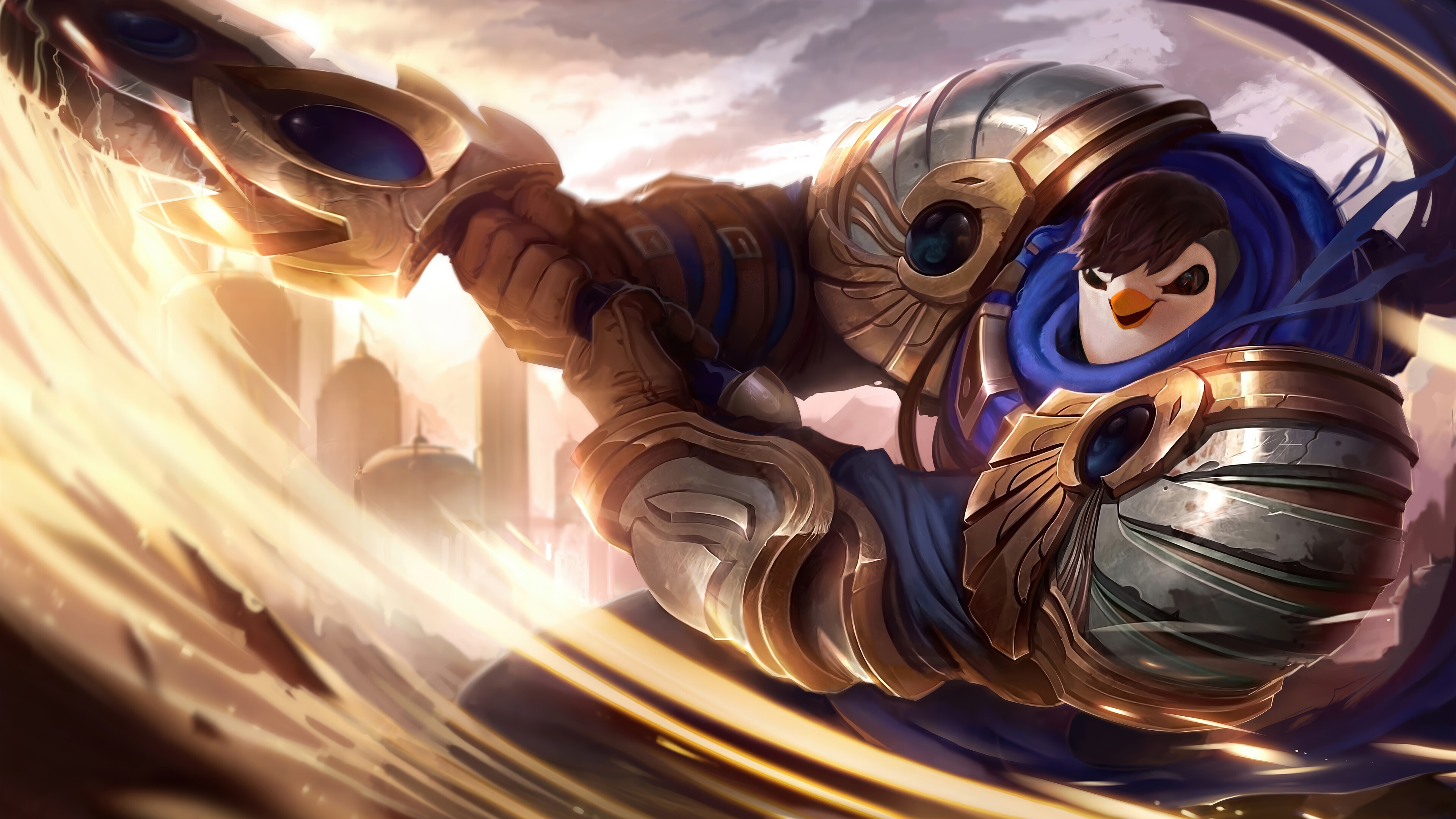Garen Penguin Skin Splash Art 4K HD Wallpaper
