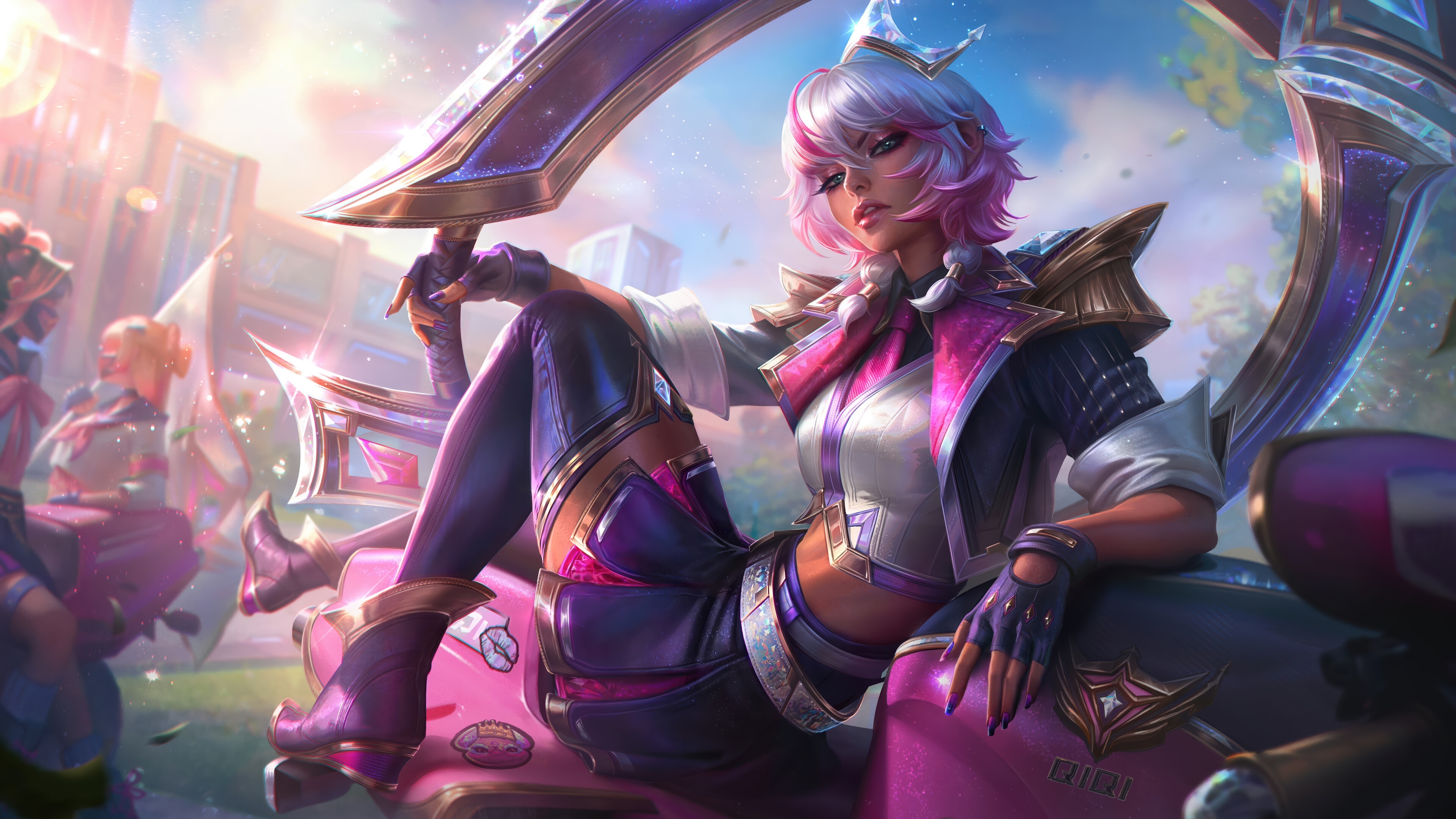 Prestige Battle Academia Qiyana 4K HD Wallpaper