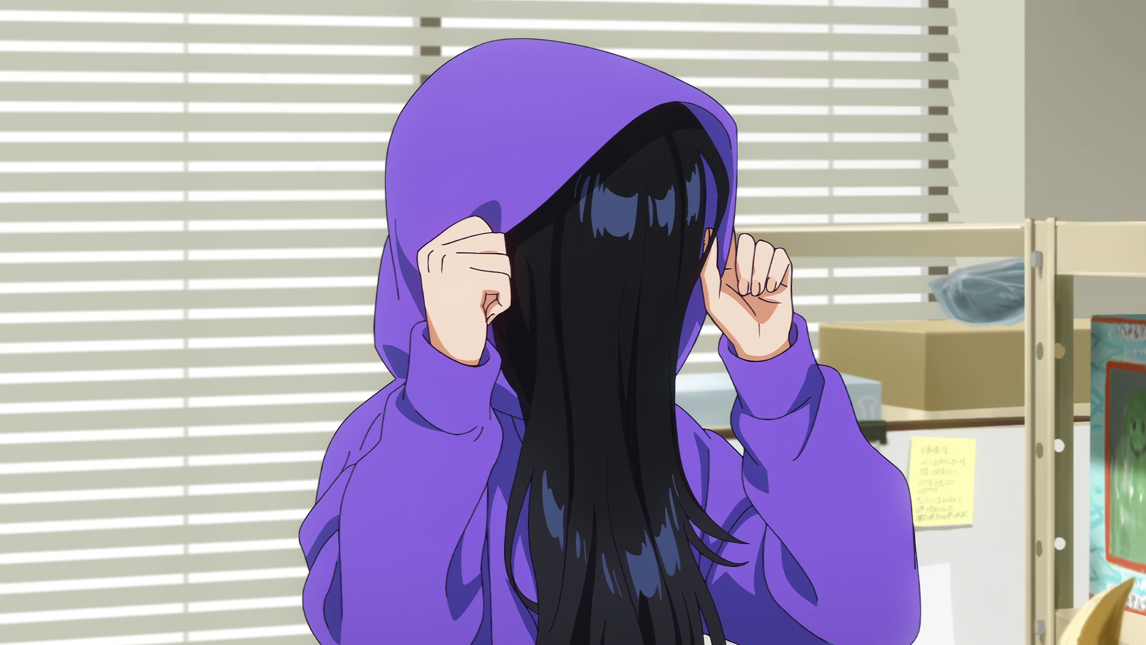 Natsuko Hirose wearing a purple hoodie HD Wallpaper