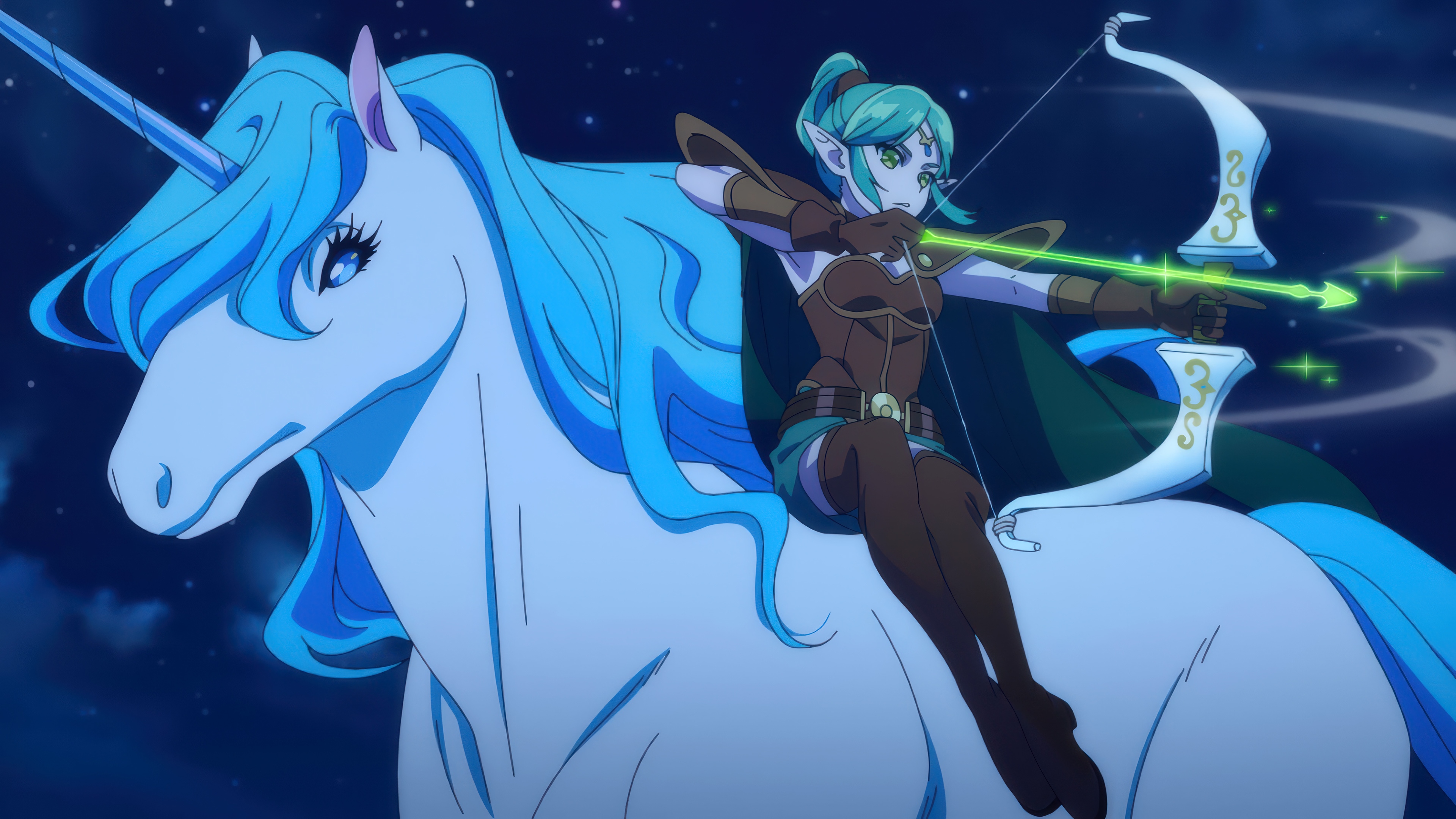 Anime Unicorn with Archer in 4K HD Wallpaper