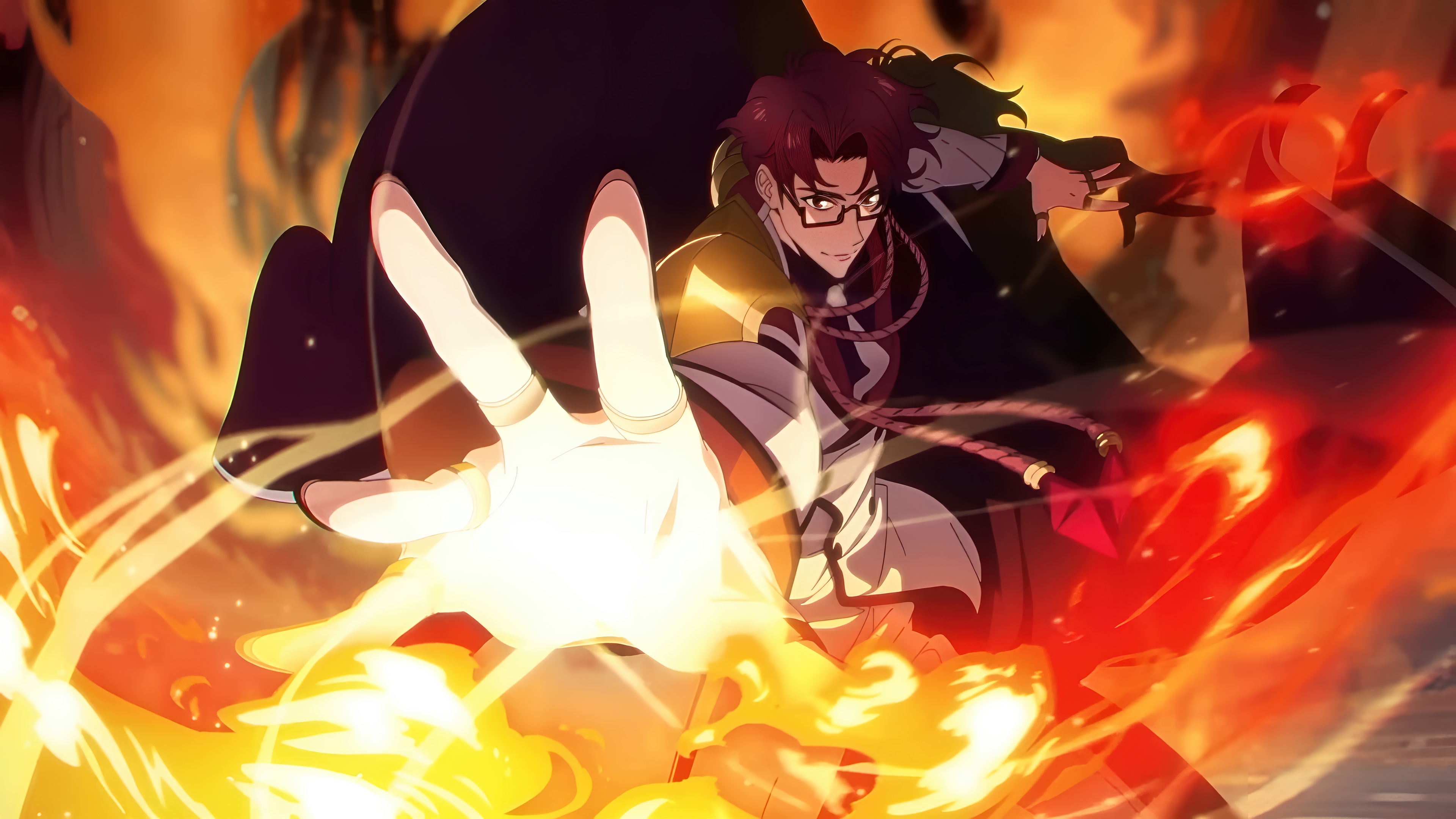 Choi Jong-In using Flame magic in Solo Leveling 4K HD Wallpaper