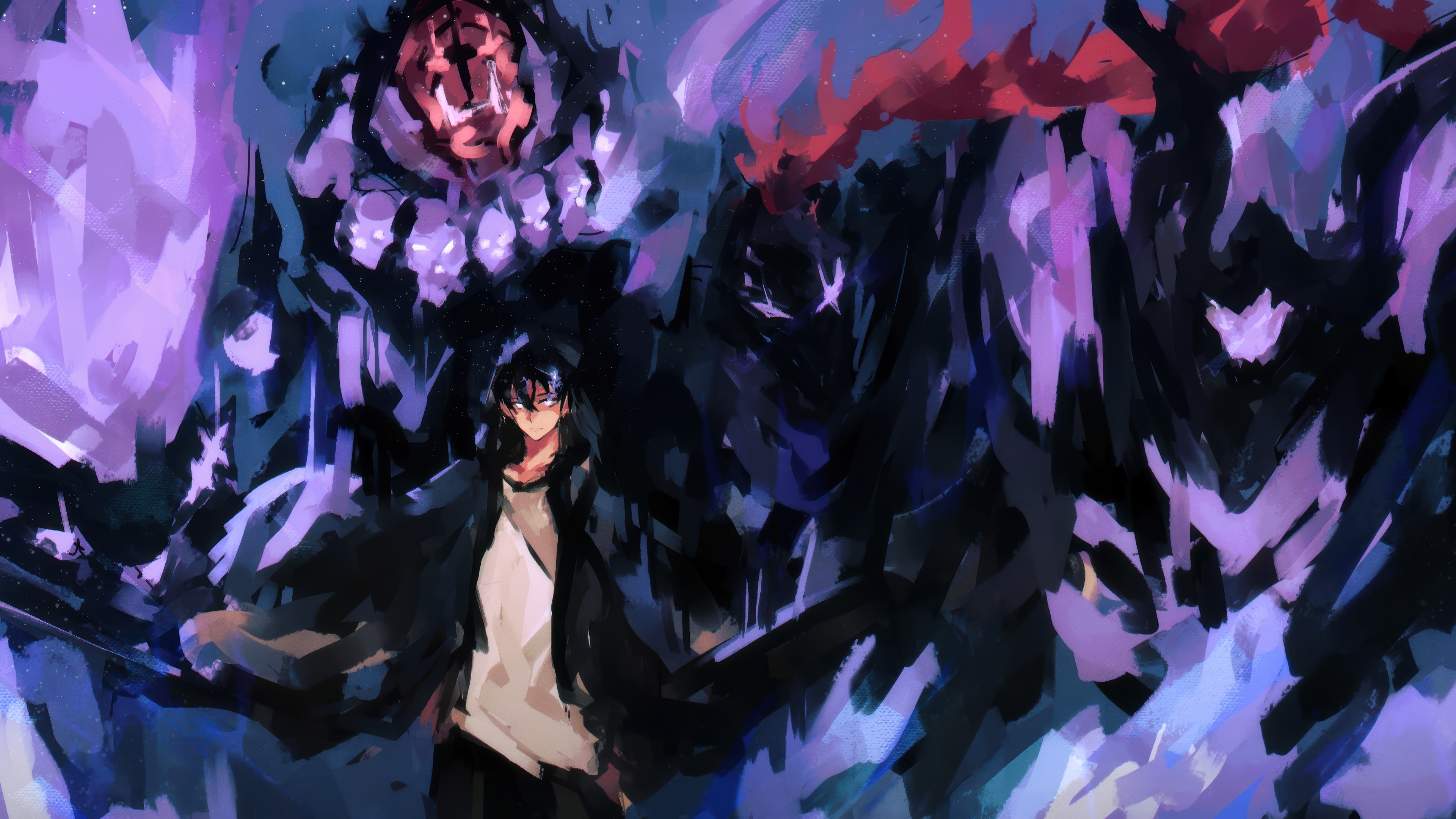 Sung Jin-Woo and Shadow Monsters 4K HD Wallpaper