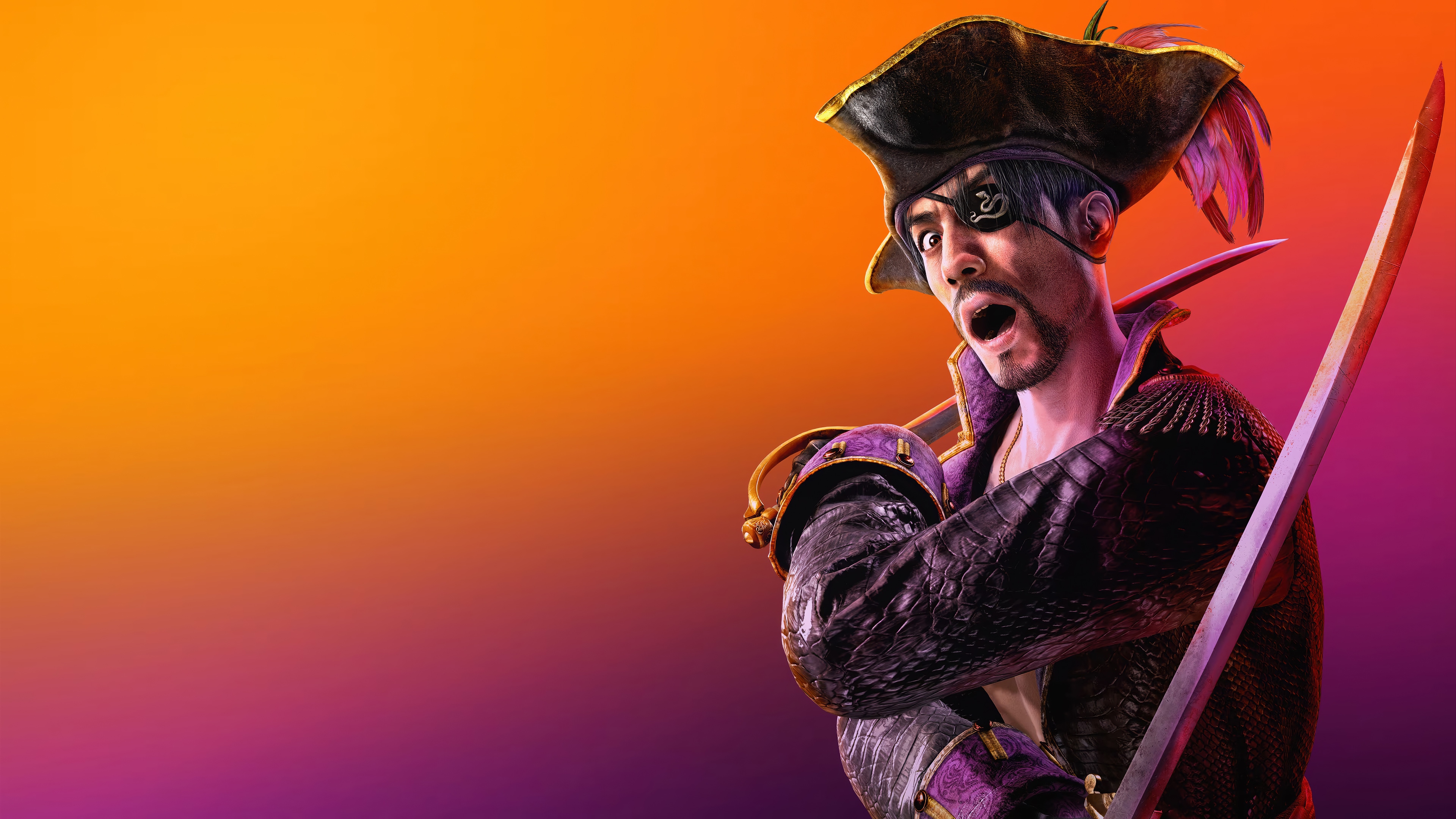Goro Majima as a Pirate in 4K HD Wallpaper