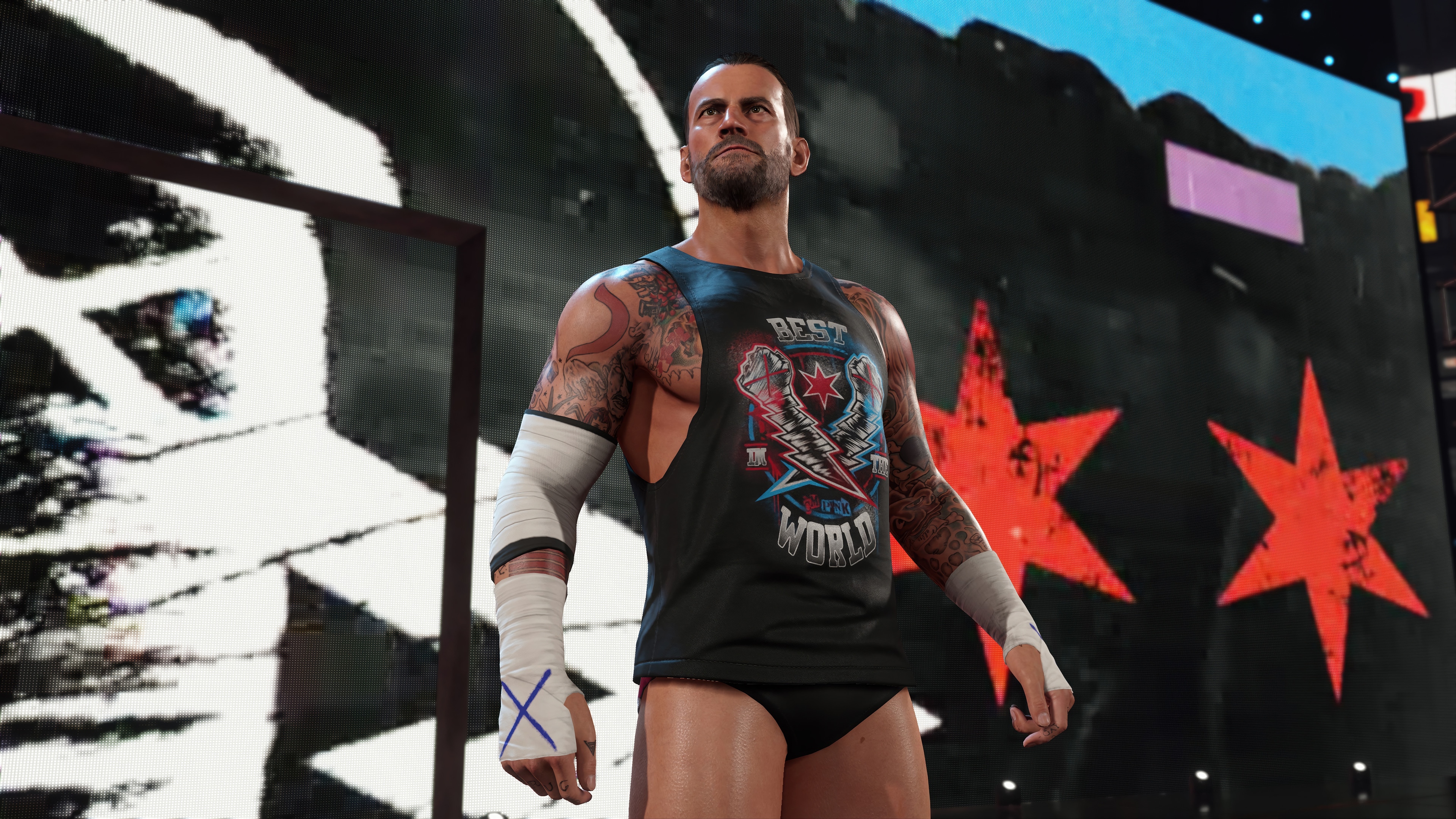 CM Punk in WWE 2K25 4K HD Wallpaper