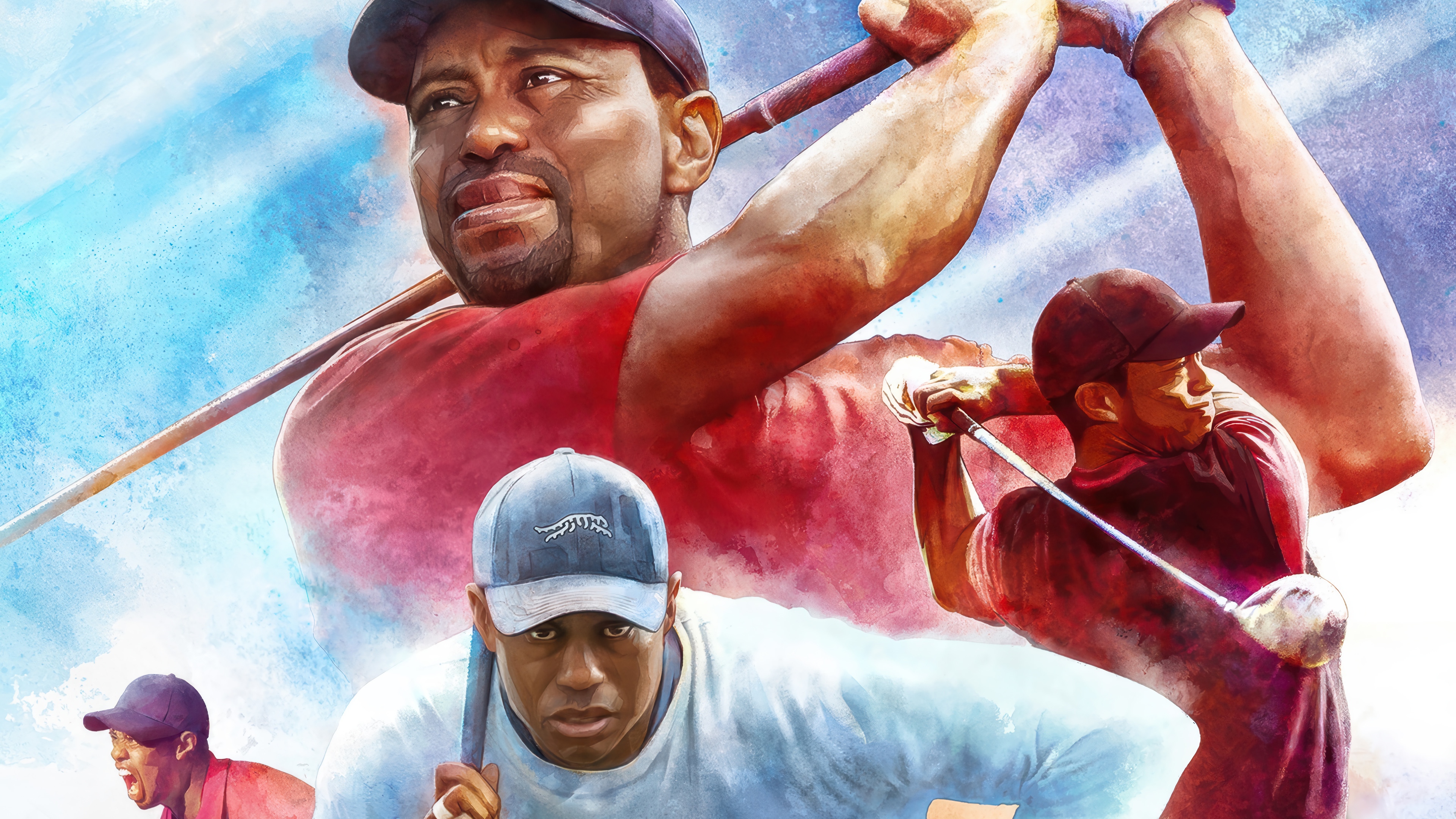 PGA Tour 2K25 Video Game Cover Art Featuring Tiger Woods HD Wallpaper