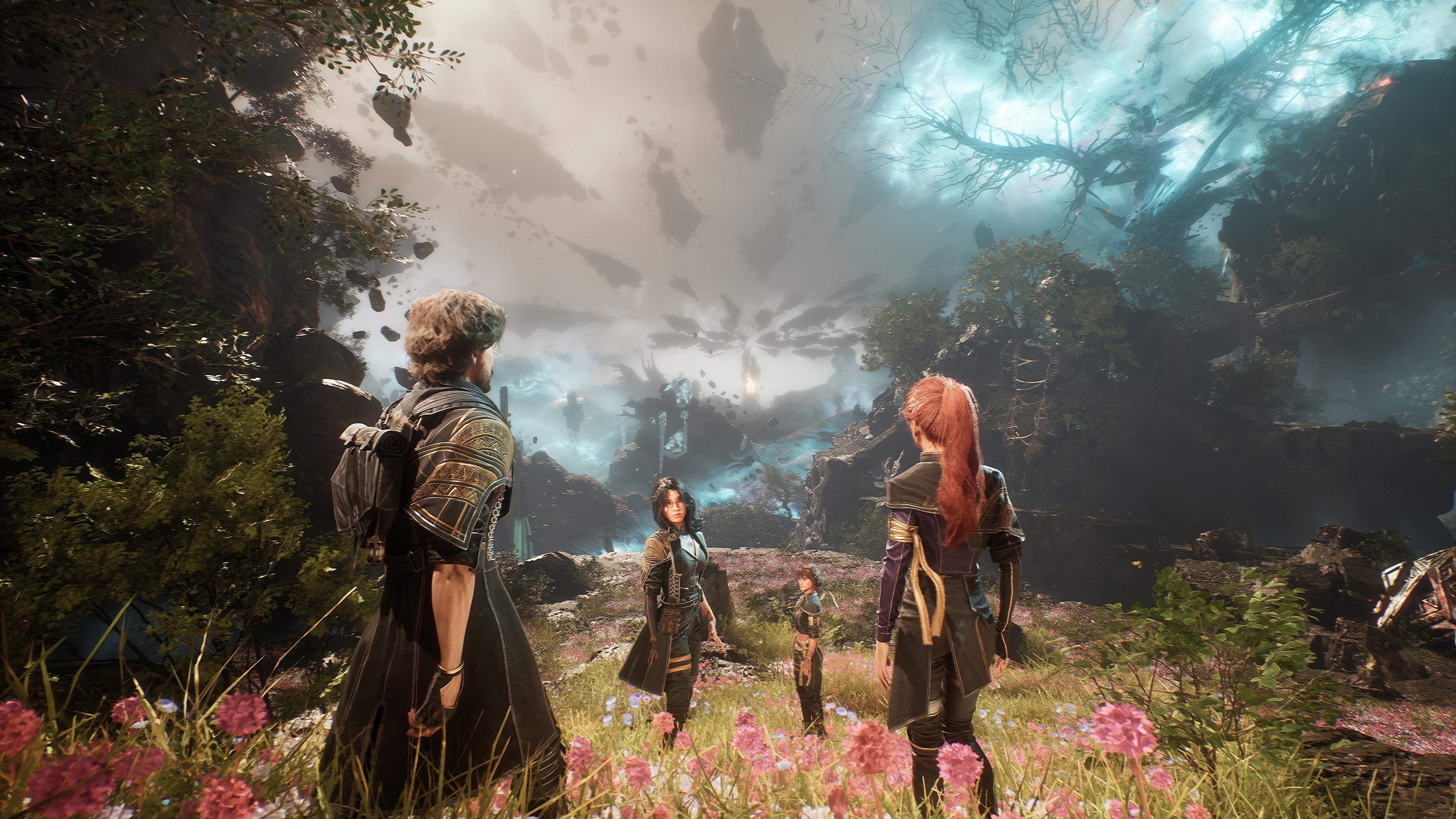 Expedition 33 characters in a surreal landscape HD Wallpaper