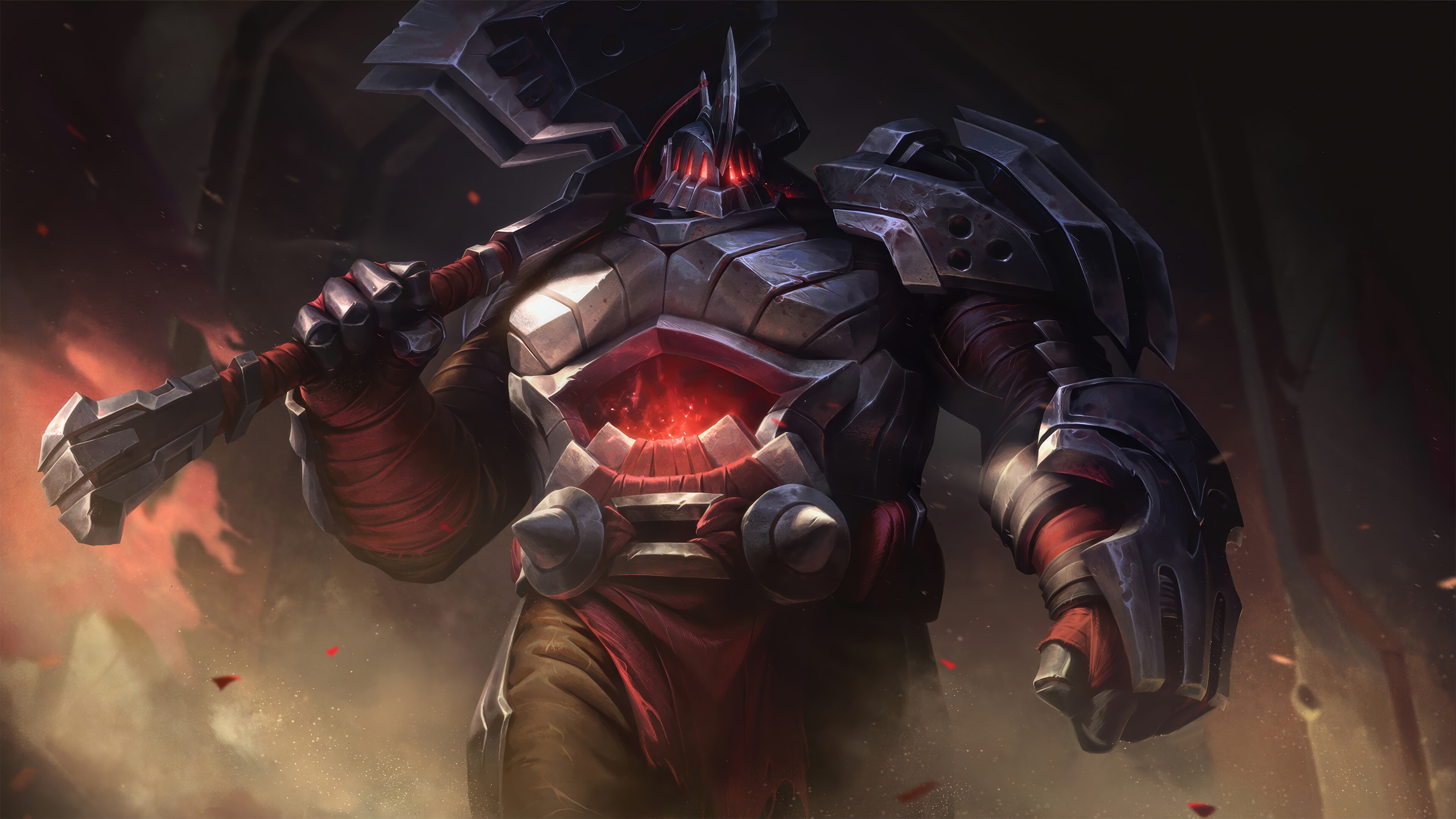 Sion with Grand Reckoning skin in League of Legends 4K HD Wallpaper