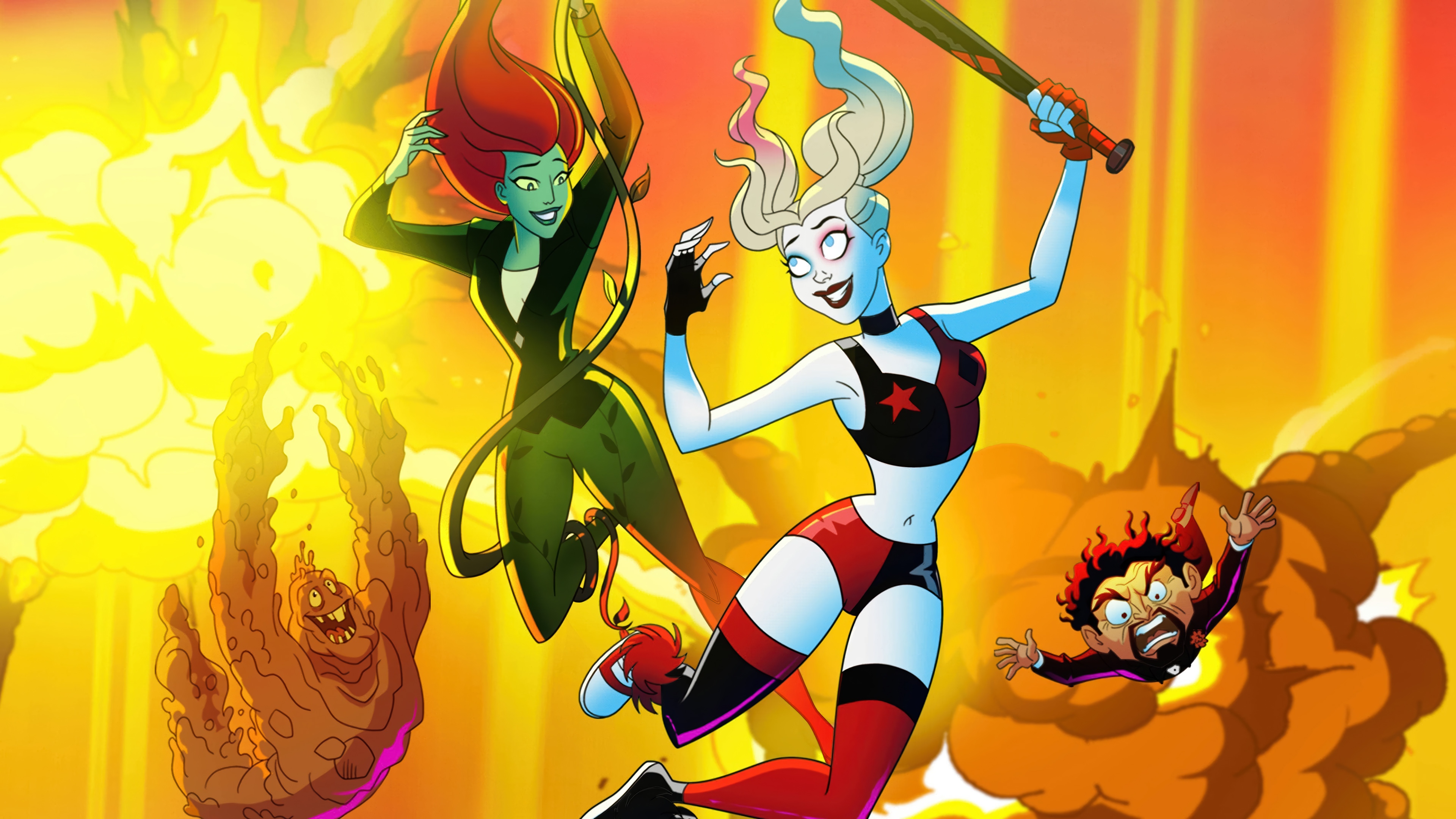 Harley Quinn and Poison Ivy in 4K HD Wallpaper
