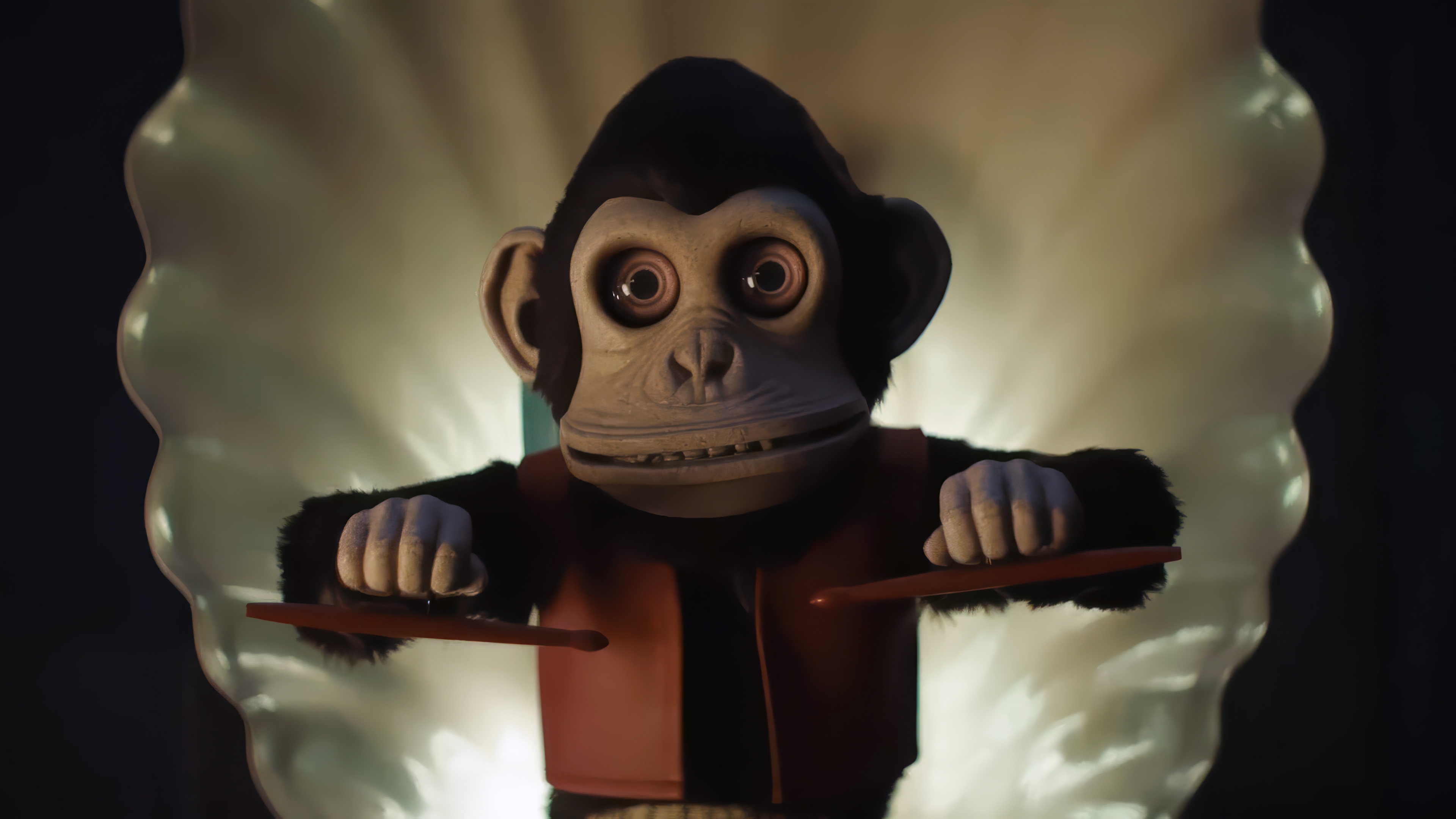 Horror Monkey Toy with Drumsticks HD Wallpaper