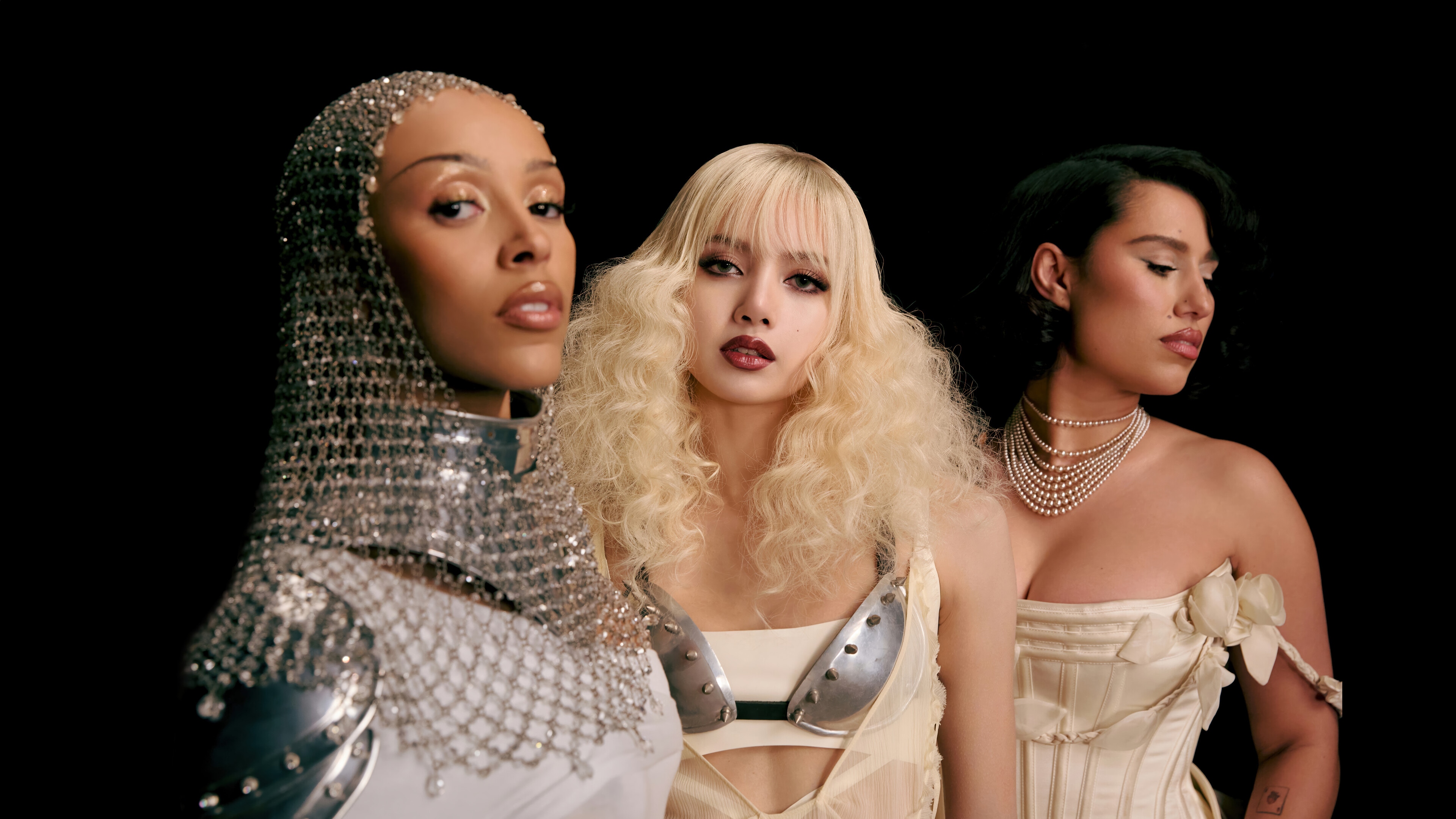 Doja Cat, Lisa, and Raye in 4K HD Wallpaper
