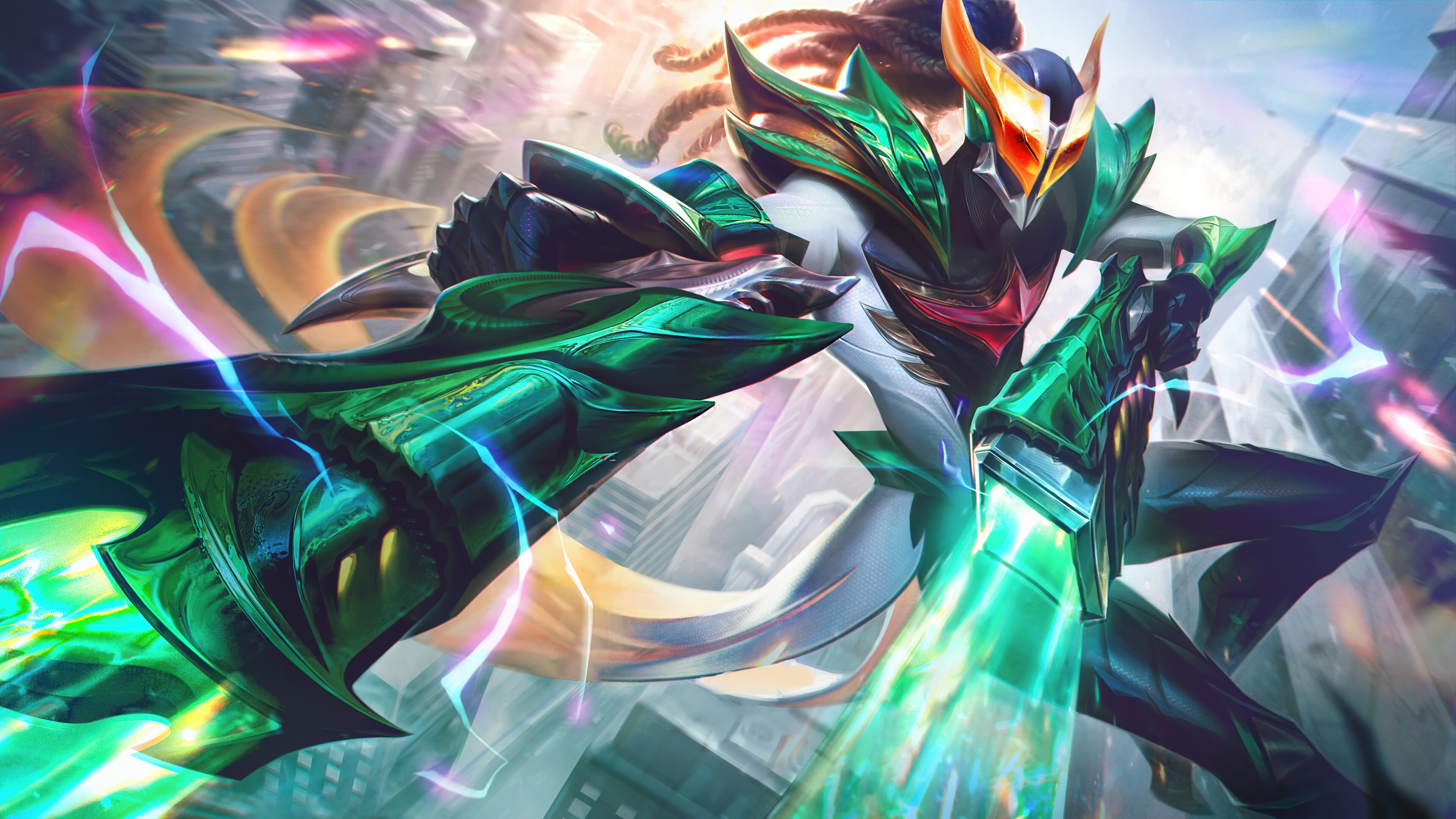 Lucian Masked Justice League of Legends Splash Art 4K HD Wallpaper